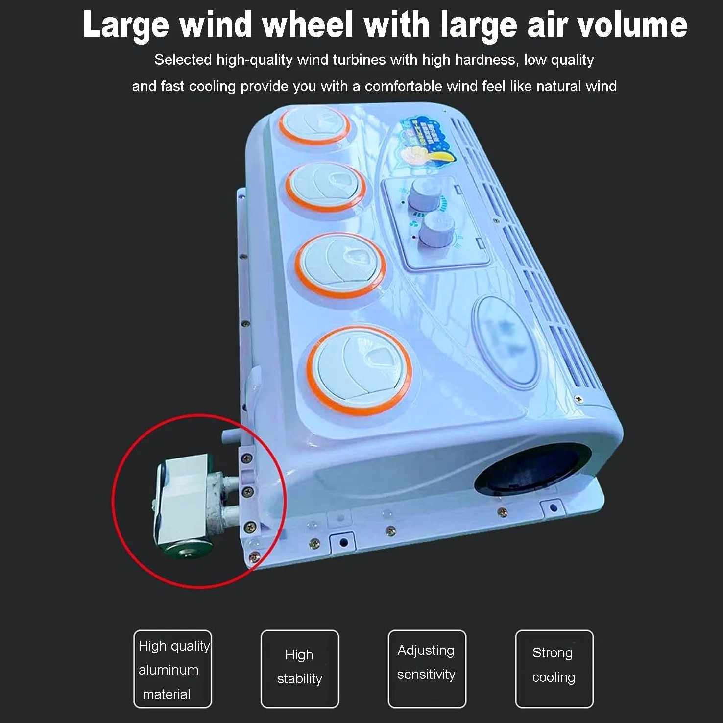 Aire Acondicionado De Techo 12V/24V CC Evaporador Para Camión Caravana Excavadora