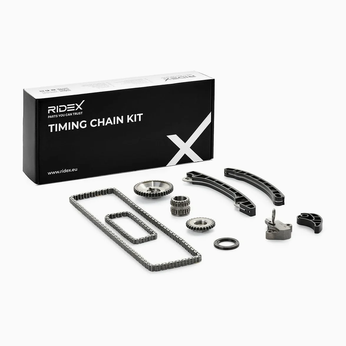 RIDEX 1389T2549 Kit de cadena de distribución con juntas con ruedas dentadas Compatible con NISSAN Qashqai/Qashqai +2 I J10, NJ10