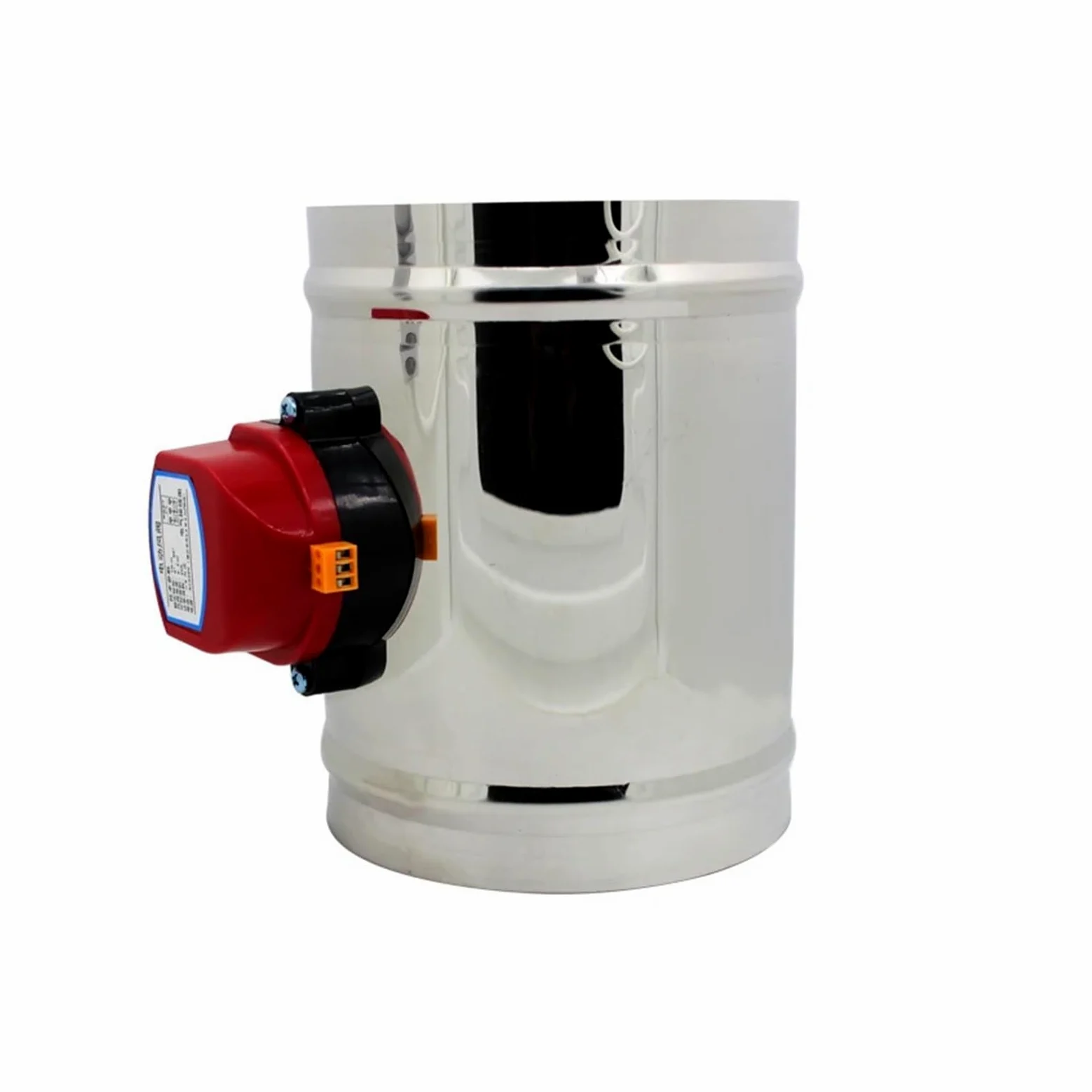Válvula de compuerta de conducto de aire eléctrica | Ventilación motorizada AC220V con conductos de acero inoxidable(250)