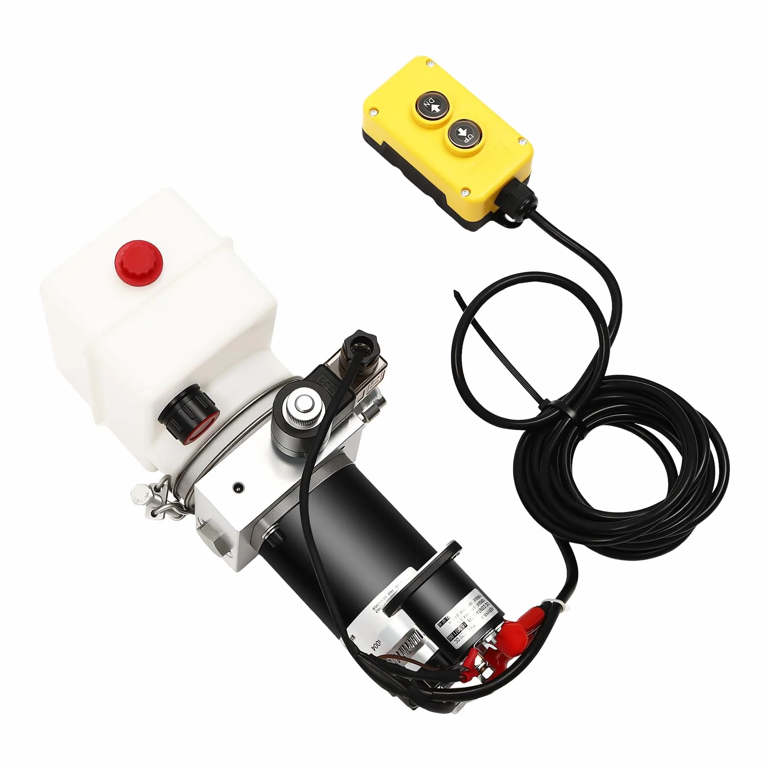 Prensa hidráulica de 12 V, bomba hidráulica de acción simple para basculante, adecuada para remolques basculantes, plataformas elevadoras fijas, vehículos sanitarios, plataformas elevadoras de