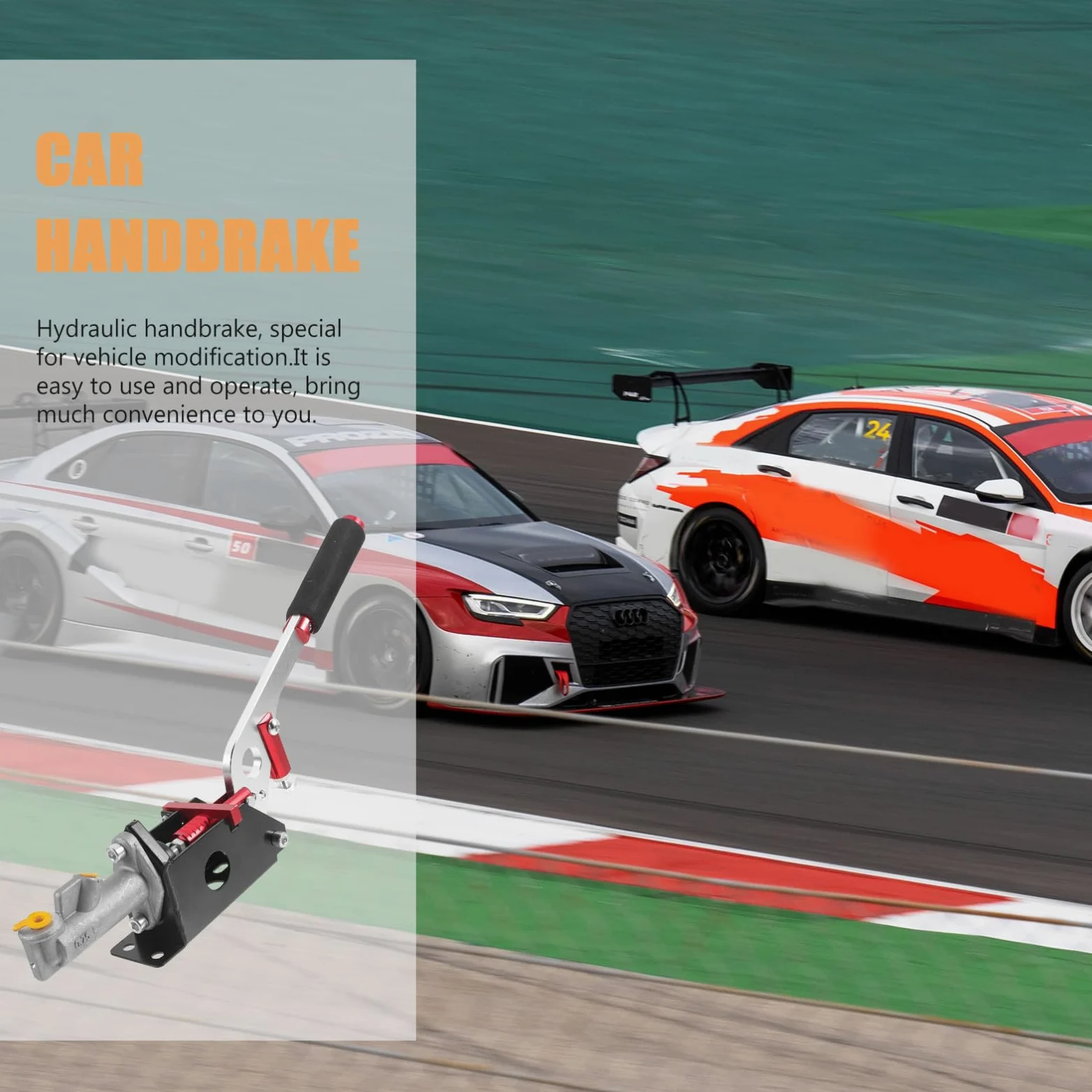 INOOMP Freno de Mano Hidráulico para Coches Drift y Carreras, Palanca de Freno de Aleación de Aluminio Resistente, Accesorio Automotor Compatible para Modificación y Color Aleatorio