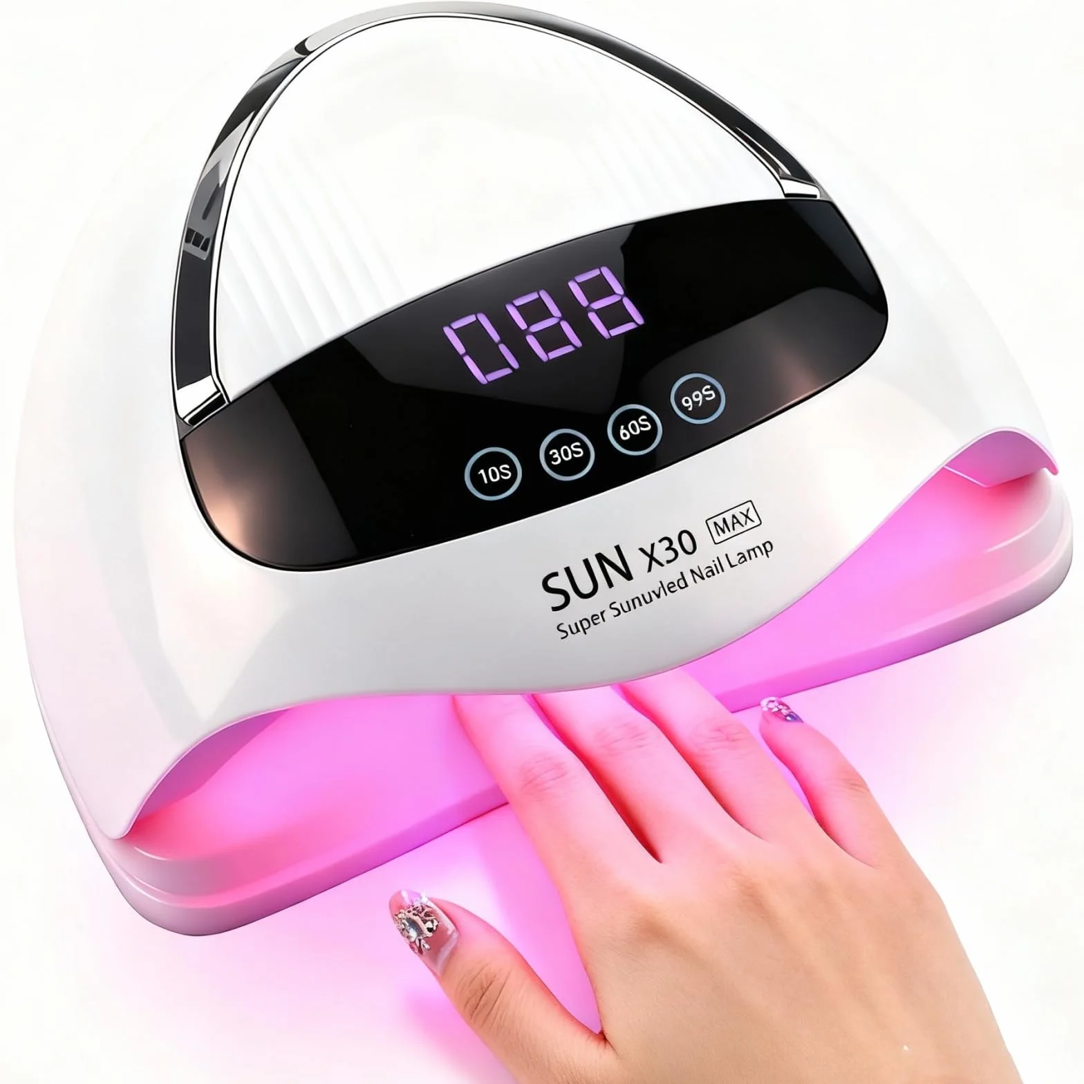 LÁMPARA UV/LED PARA UÑAS 500 W - Secador de uñas con 90 LED y sensor automático