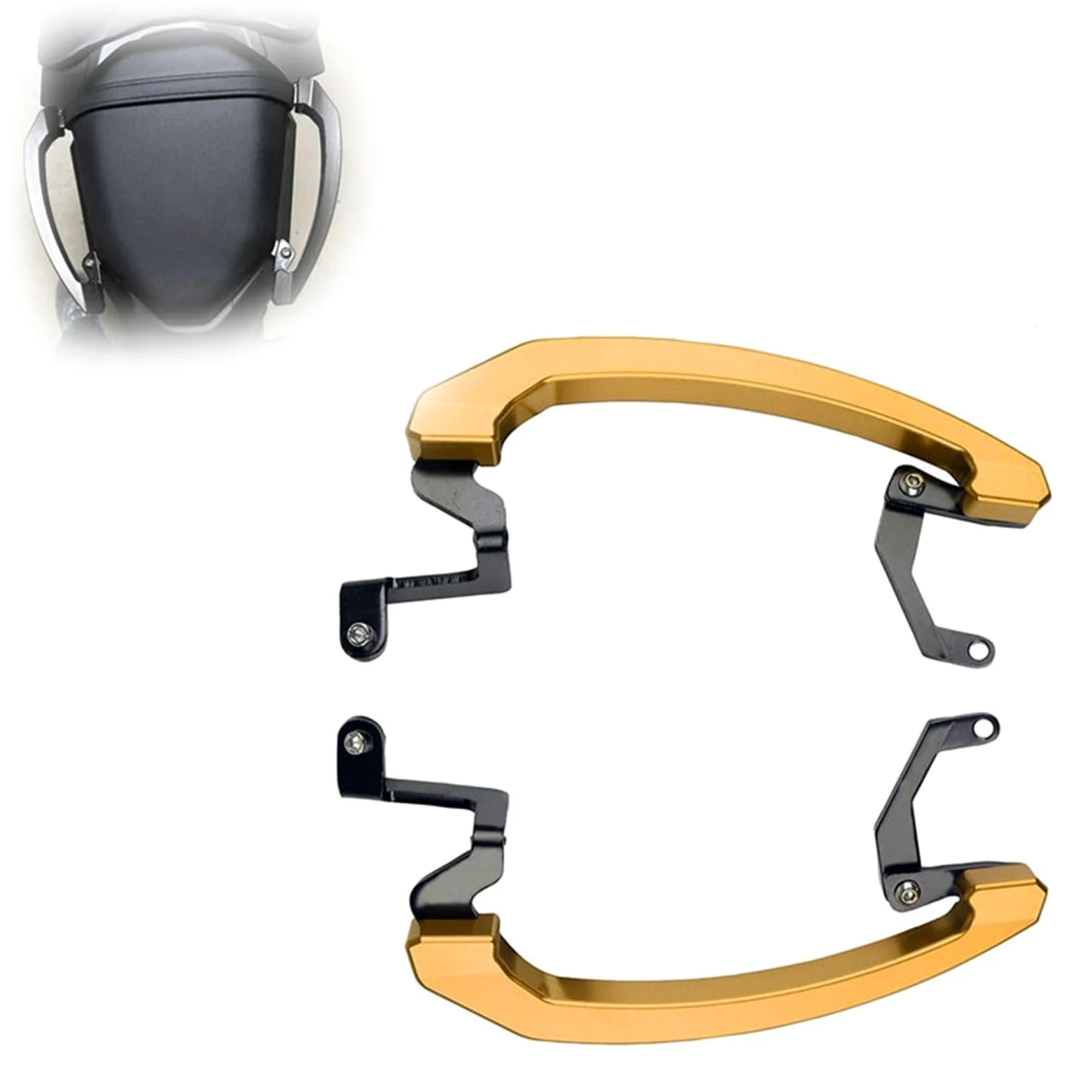 Barra de apoyo Para Yamaha MT07 MT-07 FZ-07 MT 07 FZ07 FZ 07 2014 2015 2016 2017 Reposabrazos Del Pasajero Reposabrazos Del Asiento Trasero Soporte Decorativo Manillar Agarradera Asiento ( Color : Gol