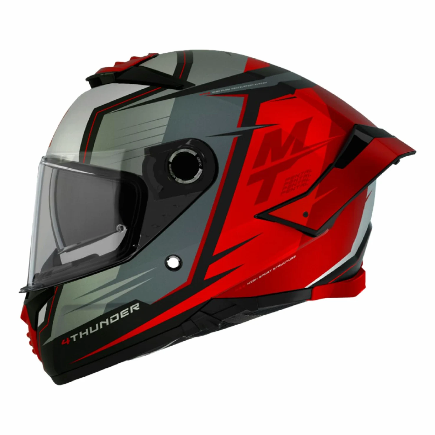 Casco Integral MT Thunder 4 SV PENTAL B5 Rojo Nácar Mate L (Doble Pantallas con Pantalla Solar - PINLOCK Ready) (ECE 22.06)