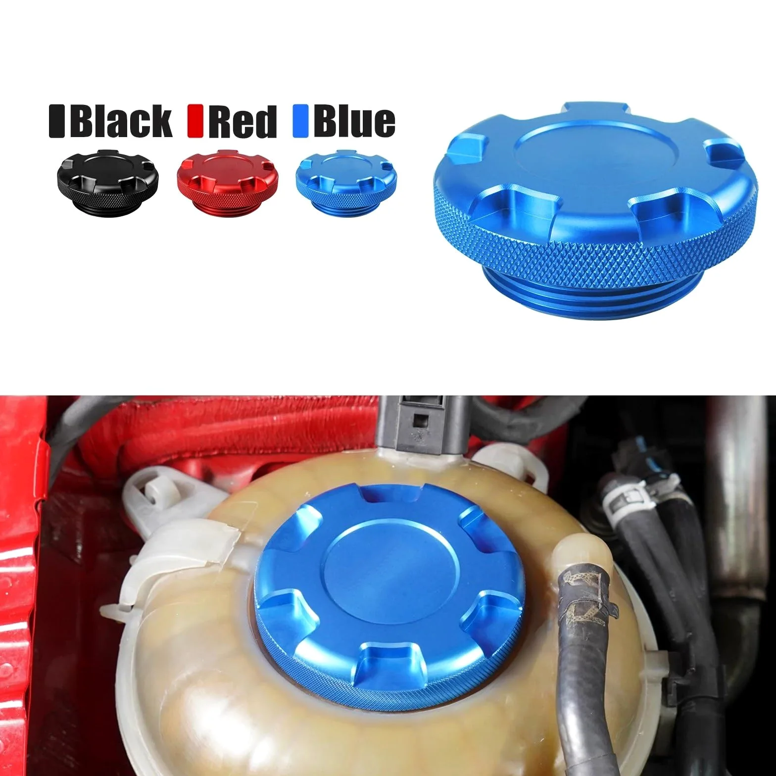 IBNA Coche OEM 3C0121321 Tapa del Radiador De Refrigerante para A3 8V 8Y S3 8V TT RS3 8Y Q3 Accesorio(Azul)