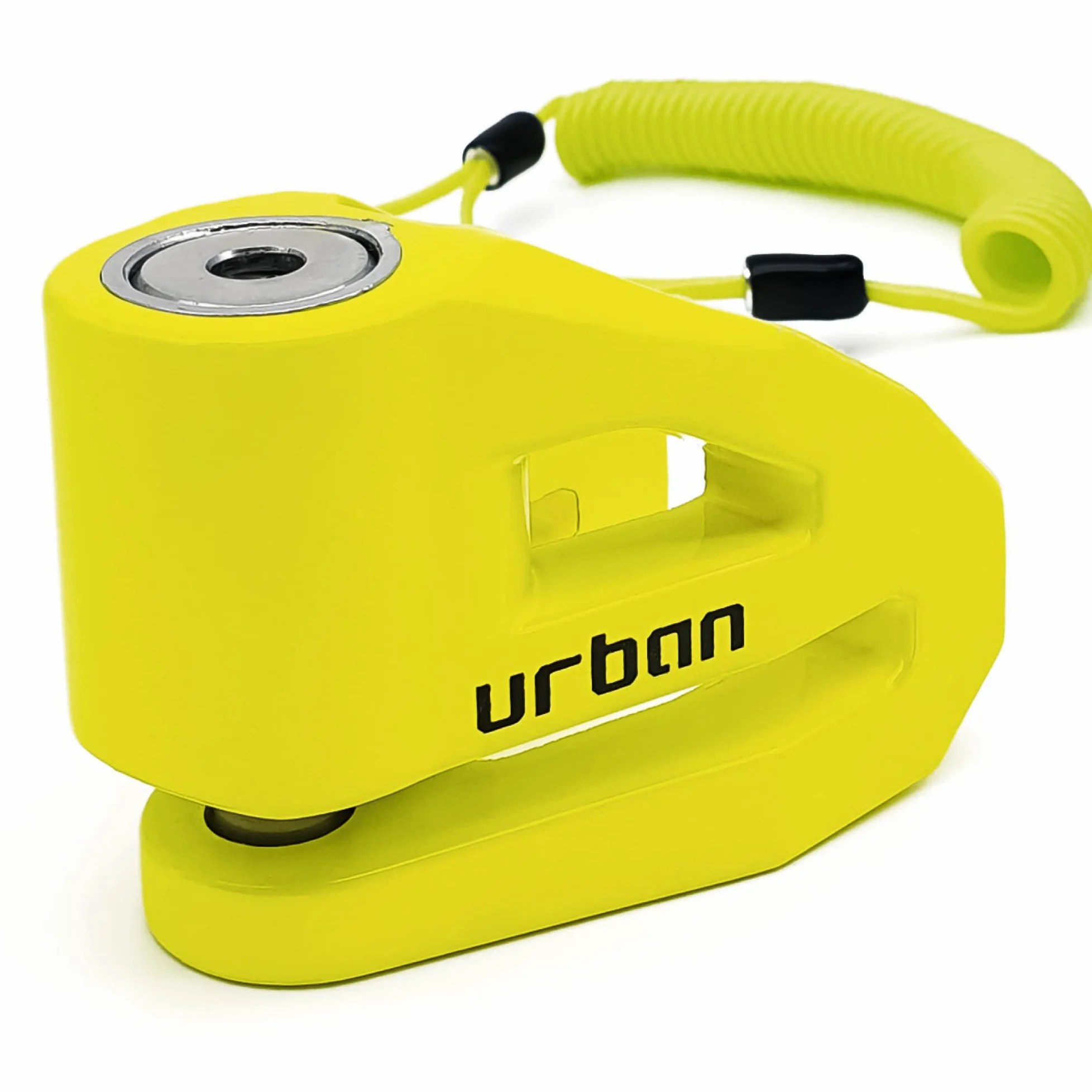 Urban UR206Y Candado Moto Disco, Más Visible Más Disuasorio, ø6mm Diseño Ligero, Seguridad Compacta y Eficaz, Antirrobo Bloqueo Pinza Disco Freno Universal para Moto, Bicicleta, Patinete Electrico