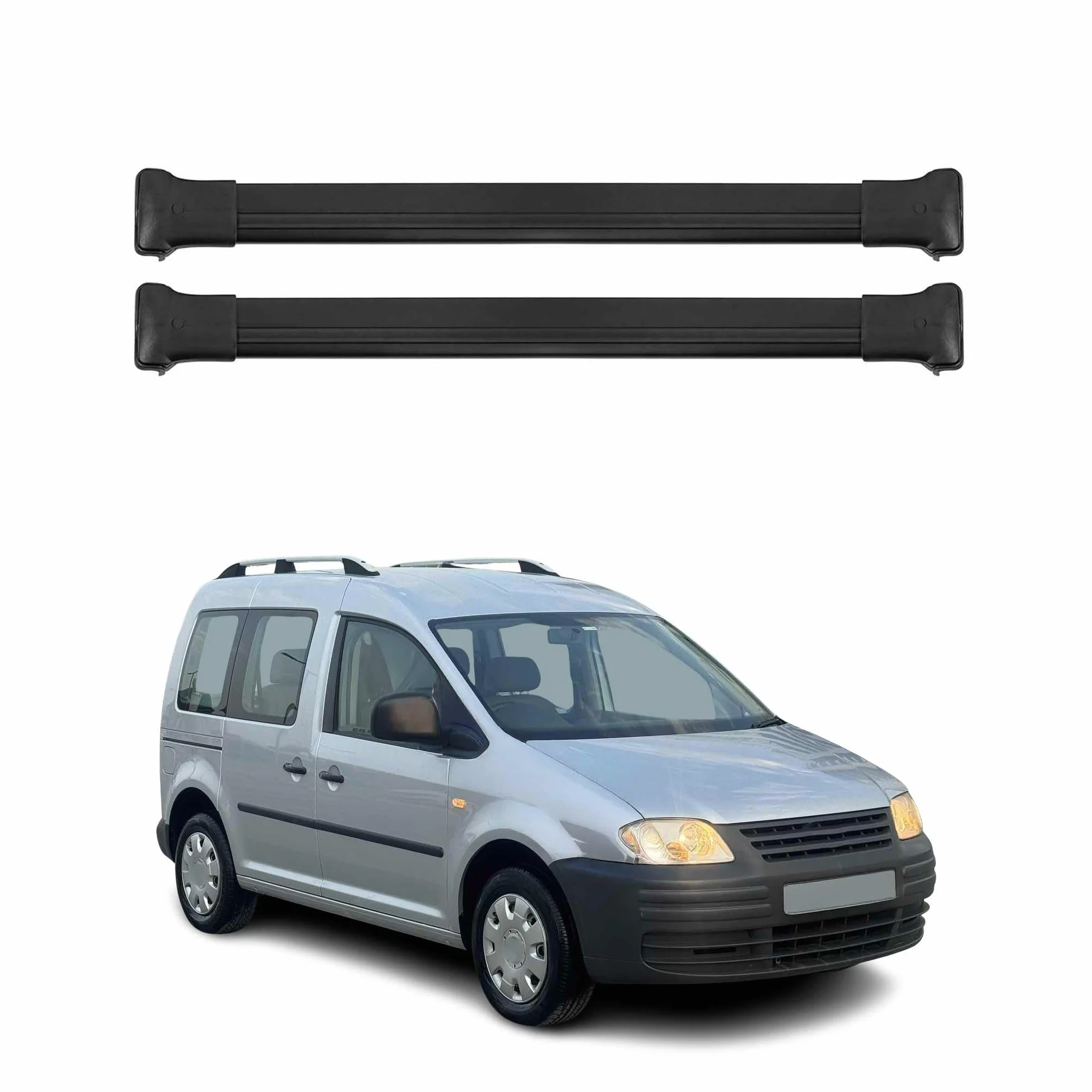 OMAC Barras de Techo Transversales de Aluminio para VW Caddy III 2003-2020 – TÜV/DIN 75302