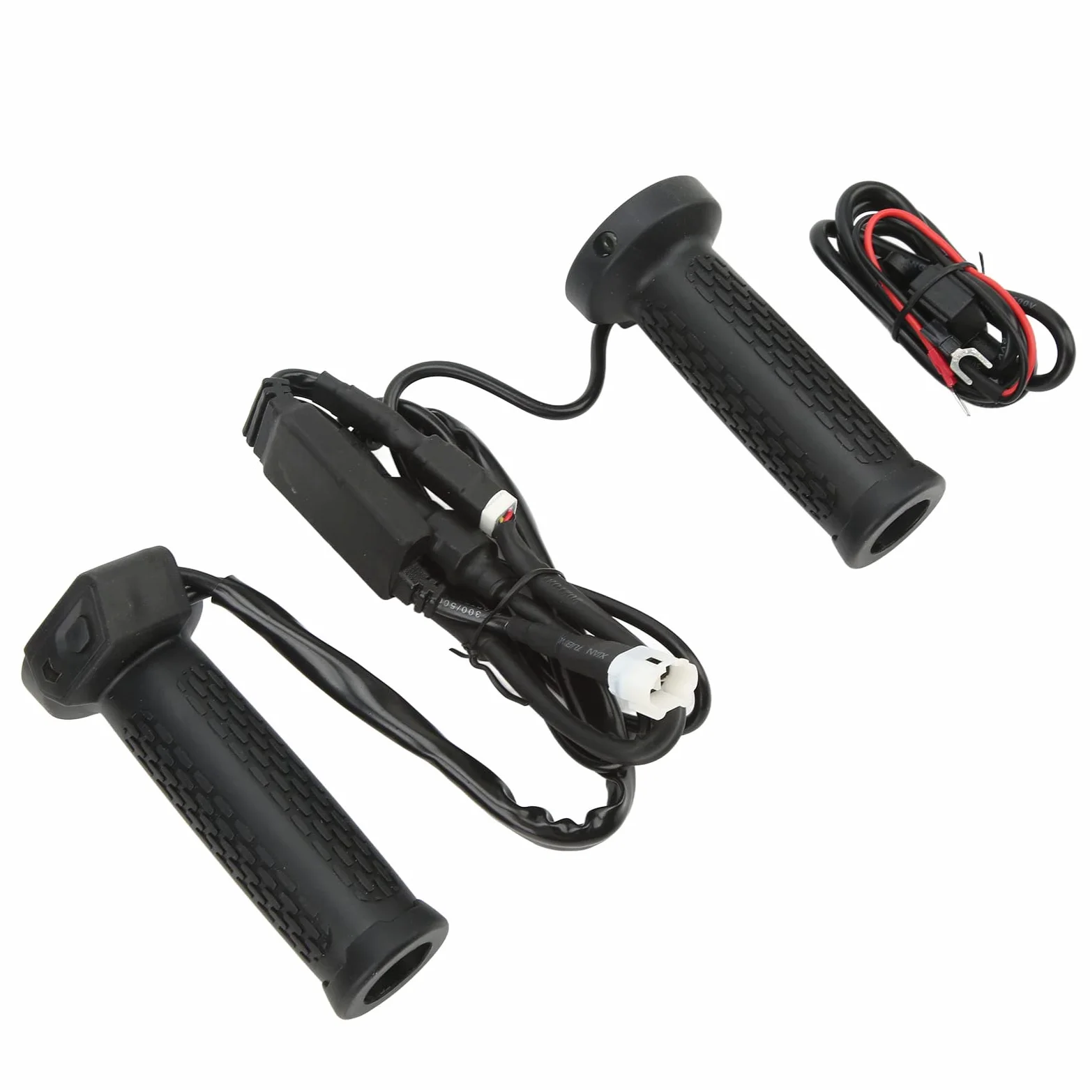 EMUKOEP Cubierta de Agarre de Calefactable para Motocicleta ATV, Empuñaduras de Mano con Calefacción Eléctrica Ajustable de 5 Engranajes, Adecuadas para Montar en Invierno Al Aire