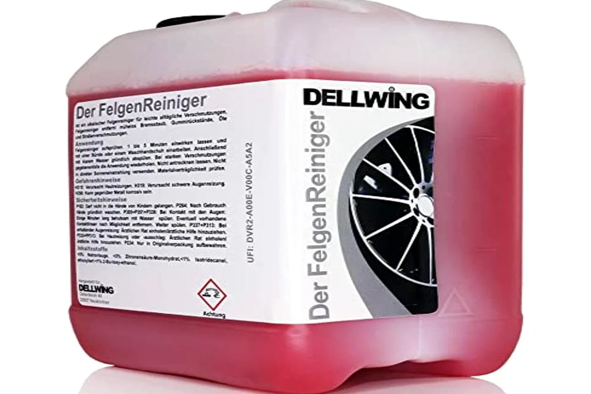 DELLWING - Limpiador de Llantas de 5 l Listo para Usar – Apto para Llantas de Aluminio y Acero tratadas – Actúa en 1-5 Minutos