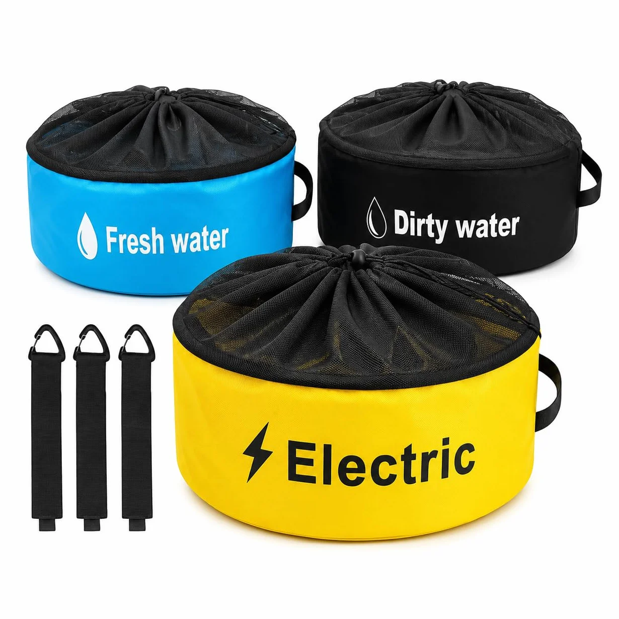 Bolsa de almacenamiento de manguera para RV, paquete de 3 unidades, impermeable, accesorios para caravana, organizador de bolsas de almacenamiento para mangueras de alcantarillado, mangueras de