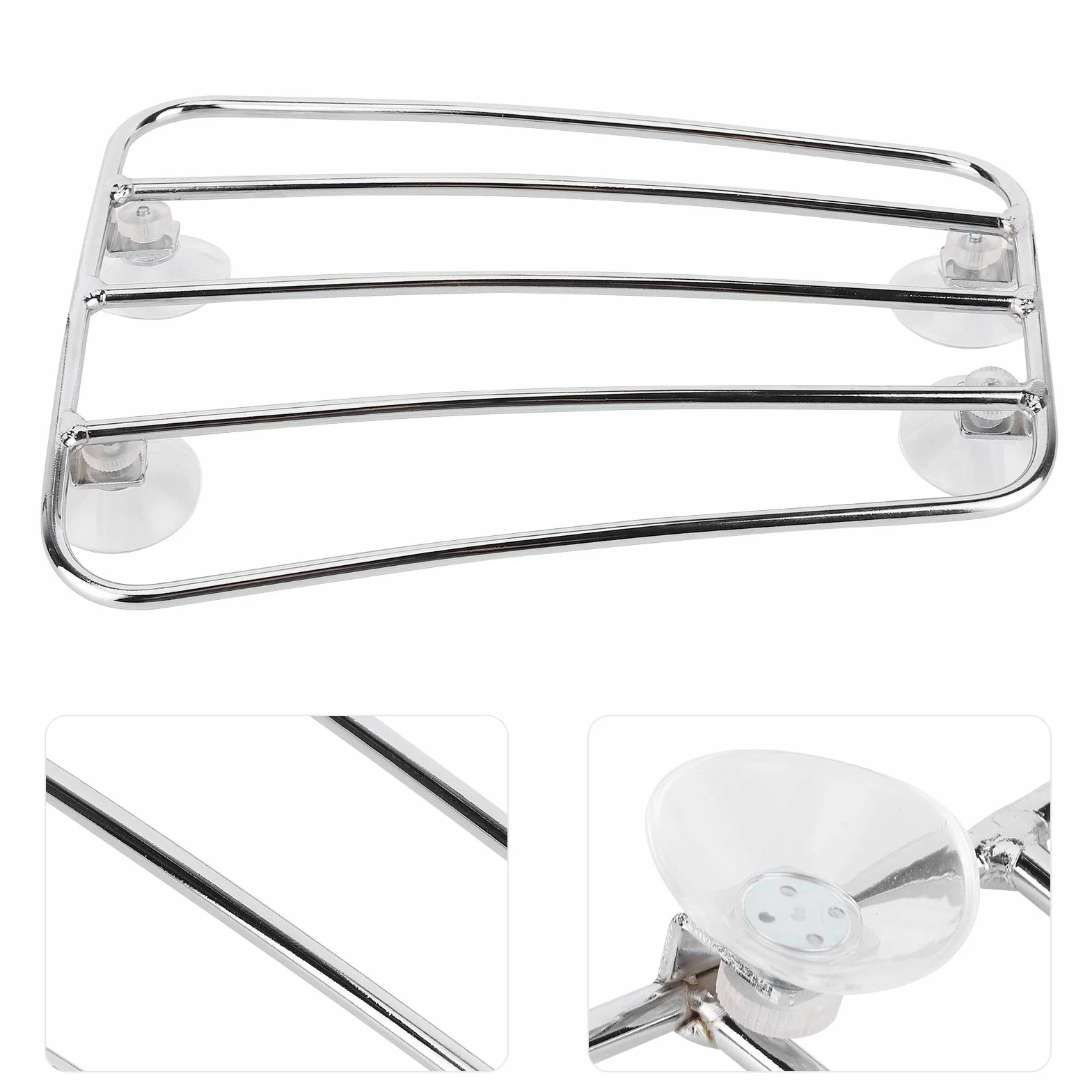 Soporte de Equipaje para Tanque de Combustible de Motocicleta Soporte de portaequipajes de Estilo Retro Universal(B (Plata)