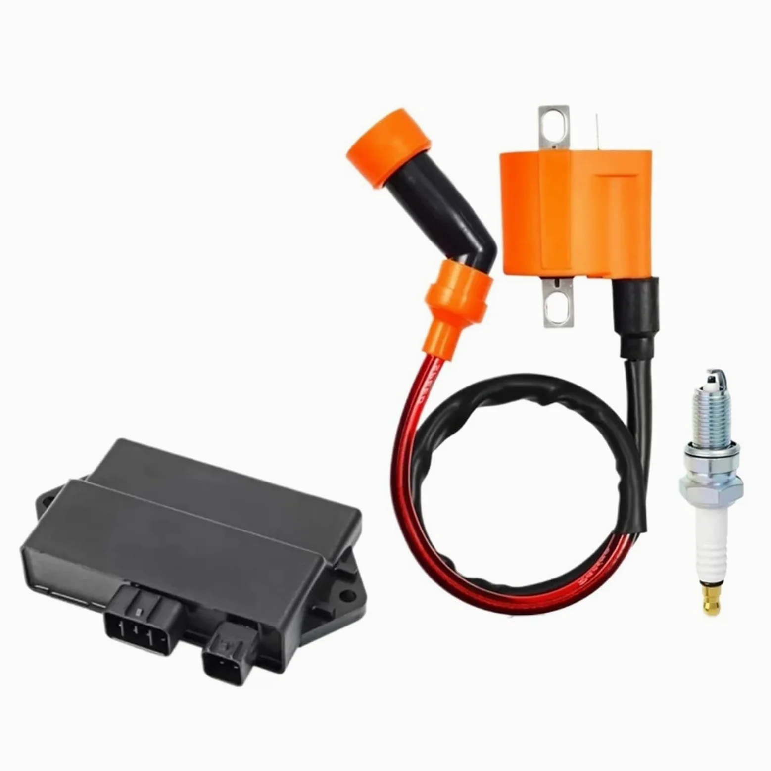 Genérico para Raptor 350 para YFM350 para Warrior para YFM350X Bobina De Encendido Y Encendedor CDI Bujía 5YT-85540-00-00 Bobina Encendido para Motocicleta