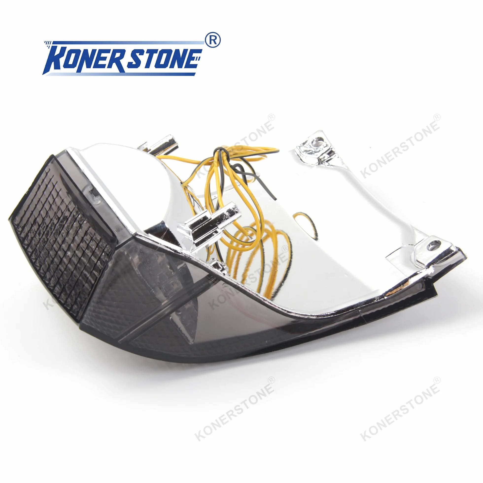 E-MARK - Luz trasera para BMW K1200GT / K1200RS / R1150R 1997-2005 Luz trasera de freno de señal de giro integrada accesorios de repuesto para motocicleta lente ahumada 1998 1999 2000 2001 2002 2003
