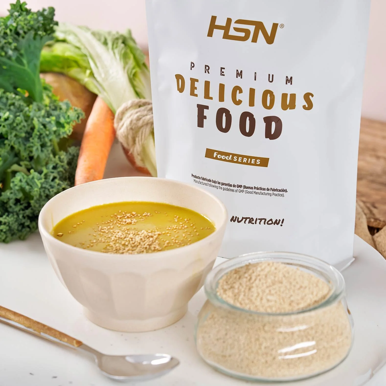 Lecitina de Soja Granulada HSN 500 g 50 Tomas Non-GMO Sin Gluten Apto Vegano