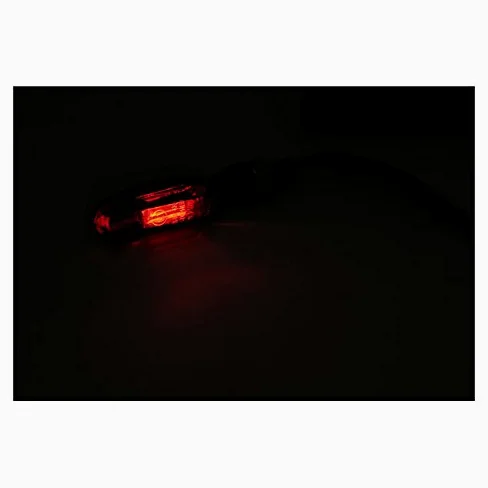 Par 2 flechas COB LED negras traseros con lentes ahumadas 'y luces de posición y de freno homologadas universales para moto Custom Harley Davidson SPORTSTER, Dyna, Softail, Touring, VRod; Yamaha;