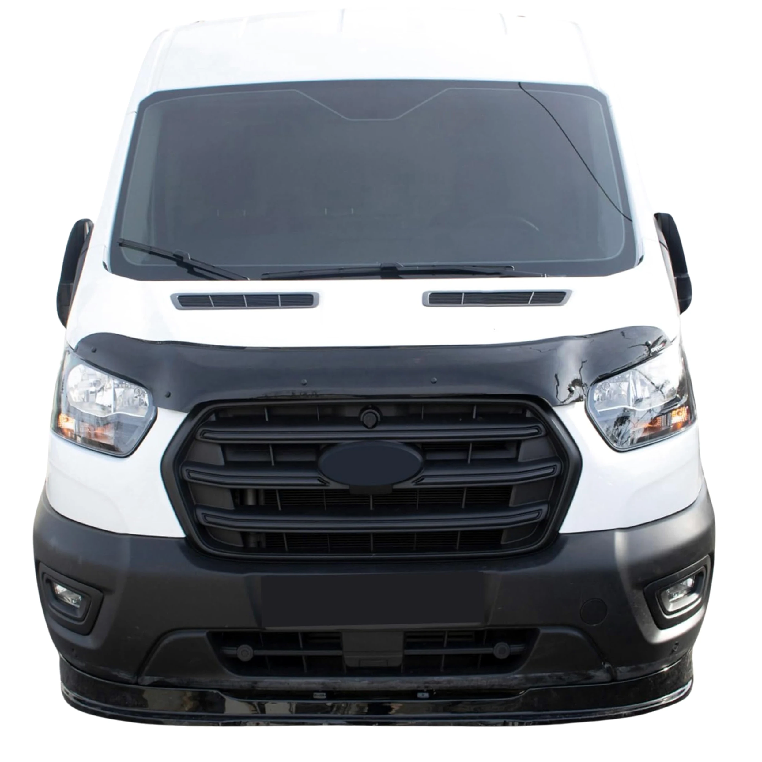 OMAC Capó Deflektor Insekten Steinschlagschutz Compatible con Ford Transit 2020-26 Dunkel