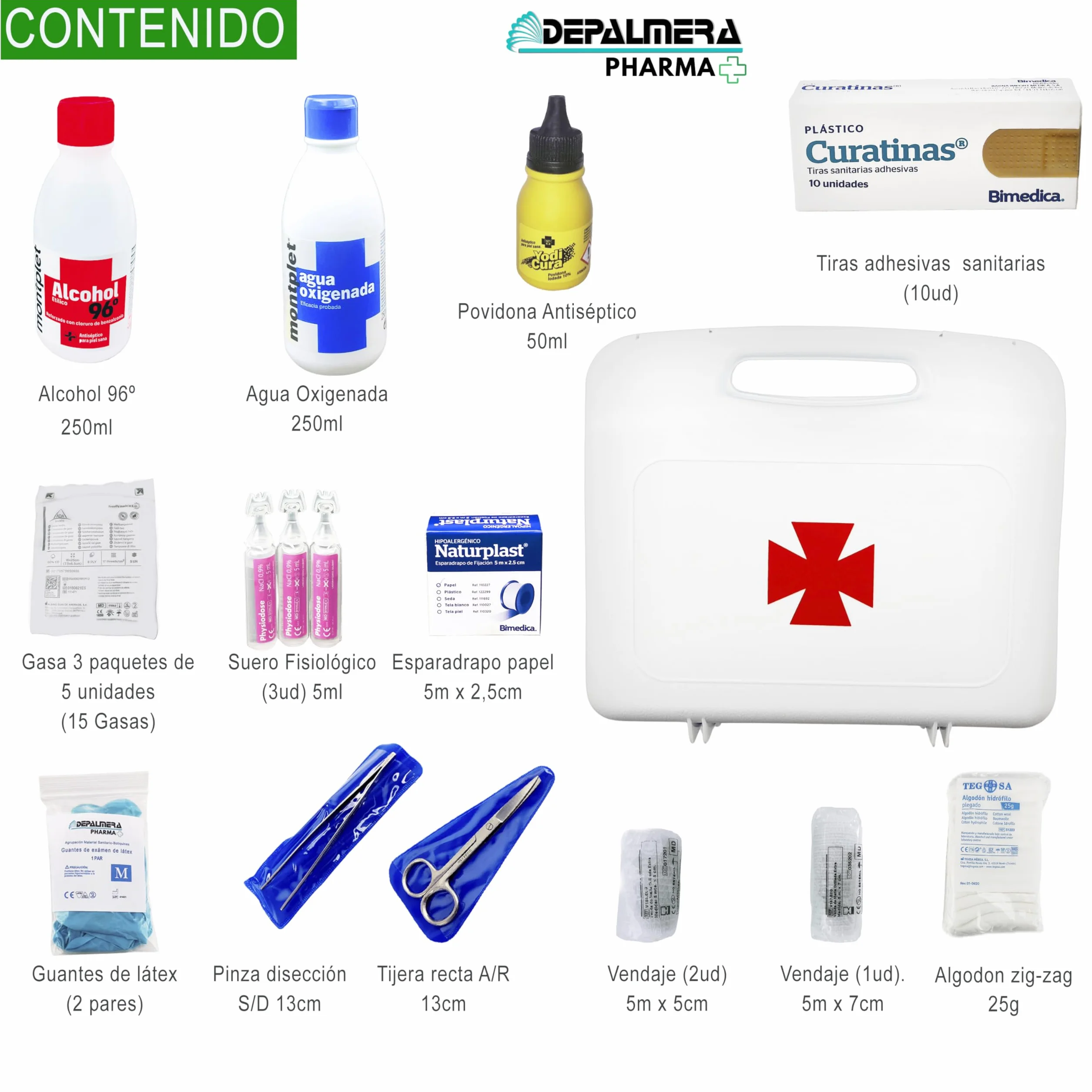 Pharma Botiquin Primeros Auxilios Emergencia Maletin Completo Homologado para Autocares Ambulancias