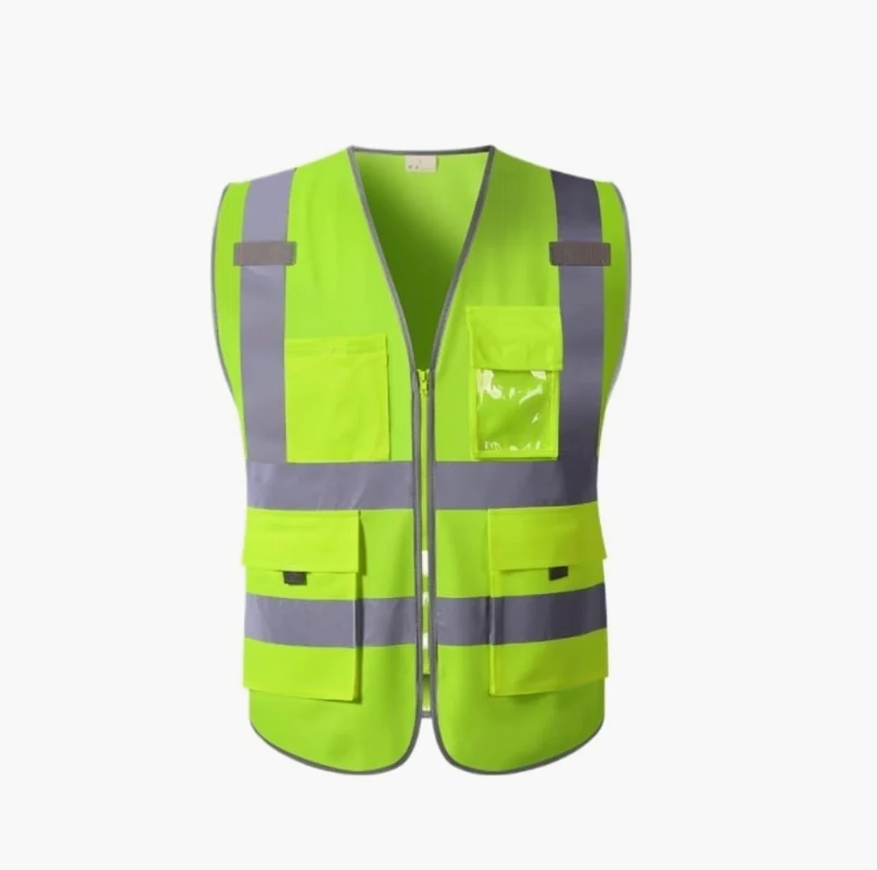 Chaleco de Trabajo de Alta Visibilidad, Chaleco Reflectante for tráfico de construcción Multicolor M a XXL(Yellow,XXL)