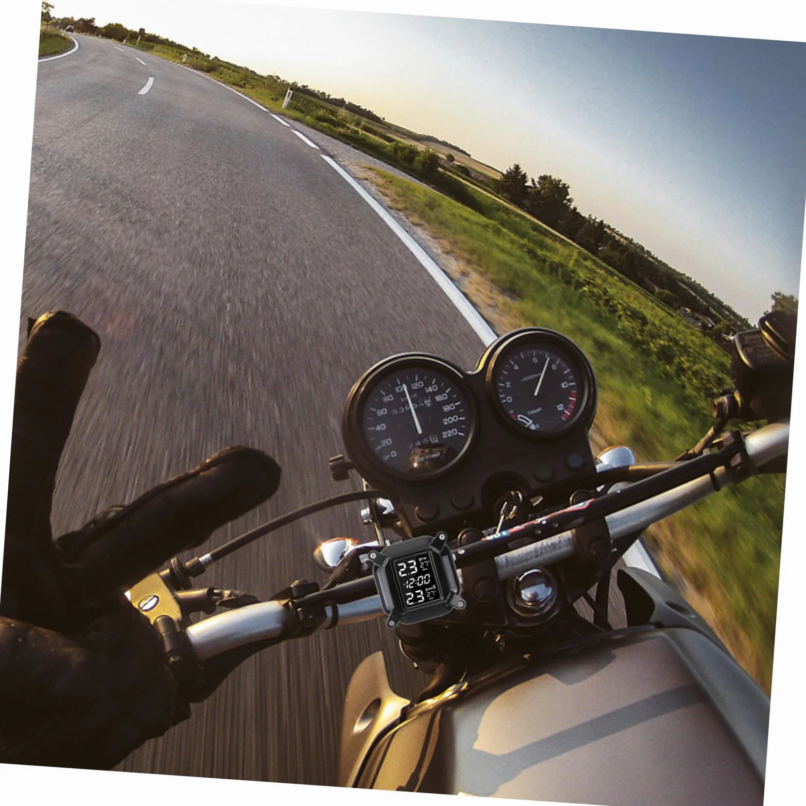 Monitor de Presión de Neumáticos Plástico Resistente para Motocicleta y Función de Monitoreo de Temperatura en Real Sensor de Alta Precisión