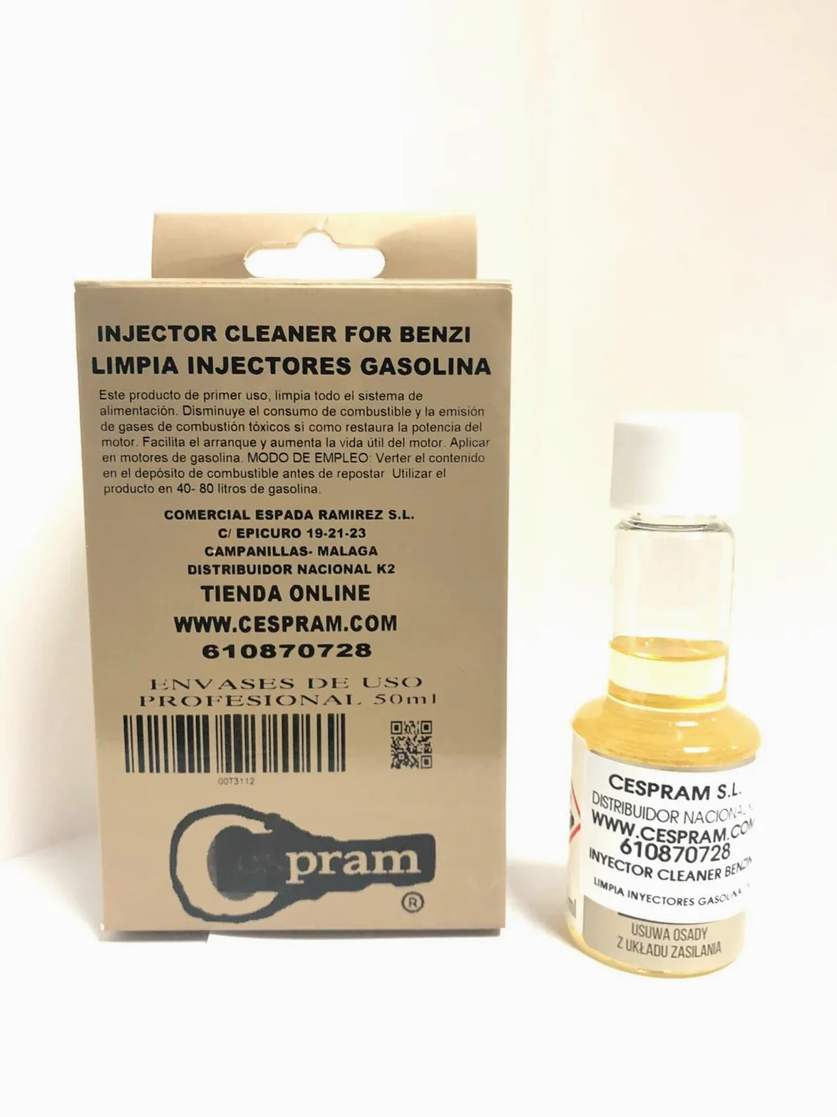 Limpia inyectores Gasolina. Envase de 50 ml (6 uds)