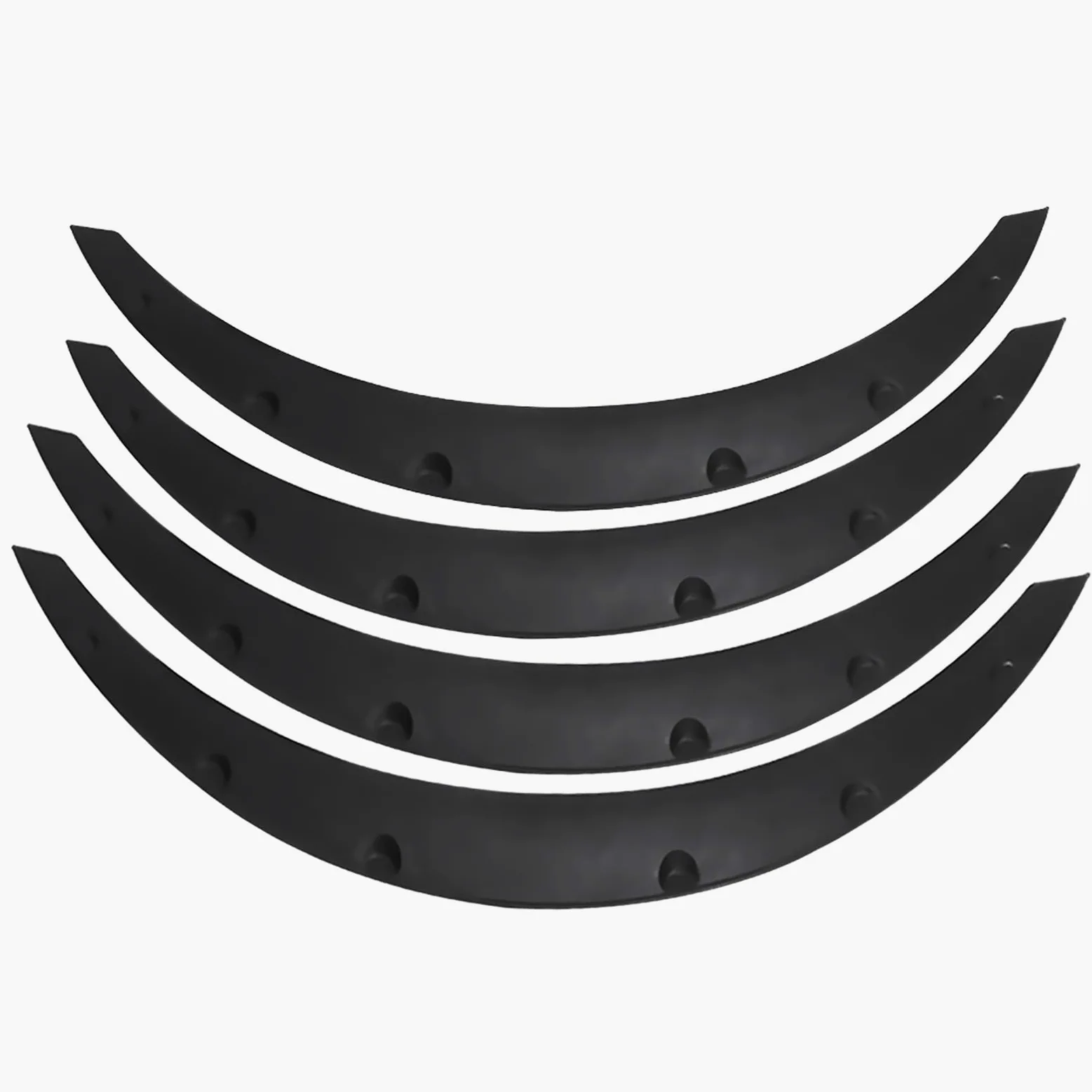 Protector de cejas para ruedas de plástico PP negro, 4 piezas, compatible con vehículos todo terreno