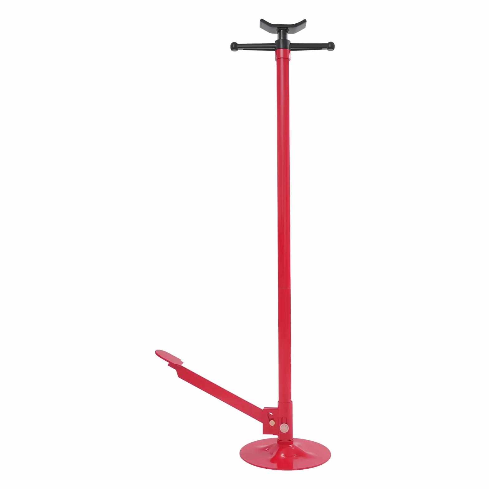 Soporte elevador con pedal de 0,75 toneladas, capacidad de 750 kg, elevación de 52,56 a 78,74 pulgadas con base de acero de 30 cm de diámetro, para mantenimiento de vehículos/cambio de neumáticos