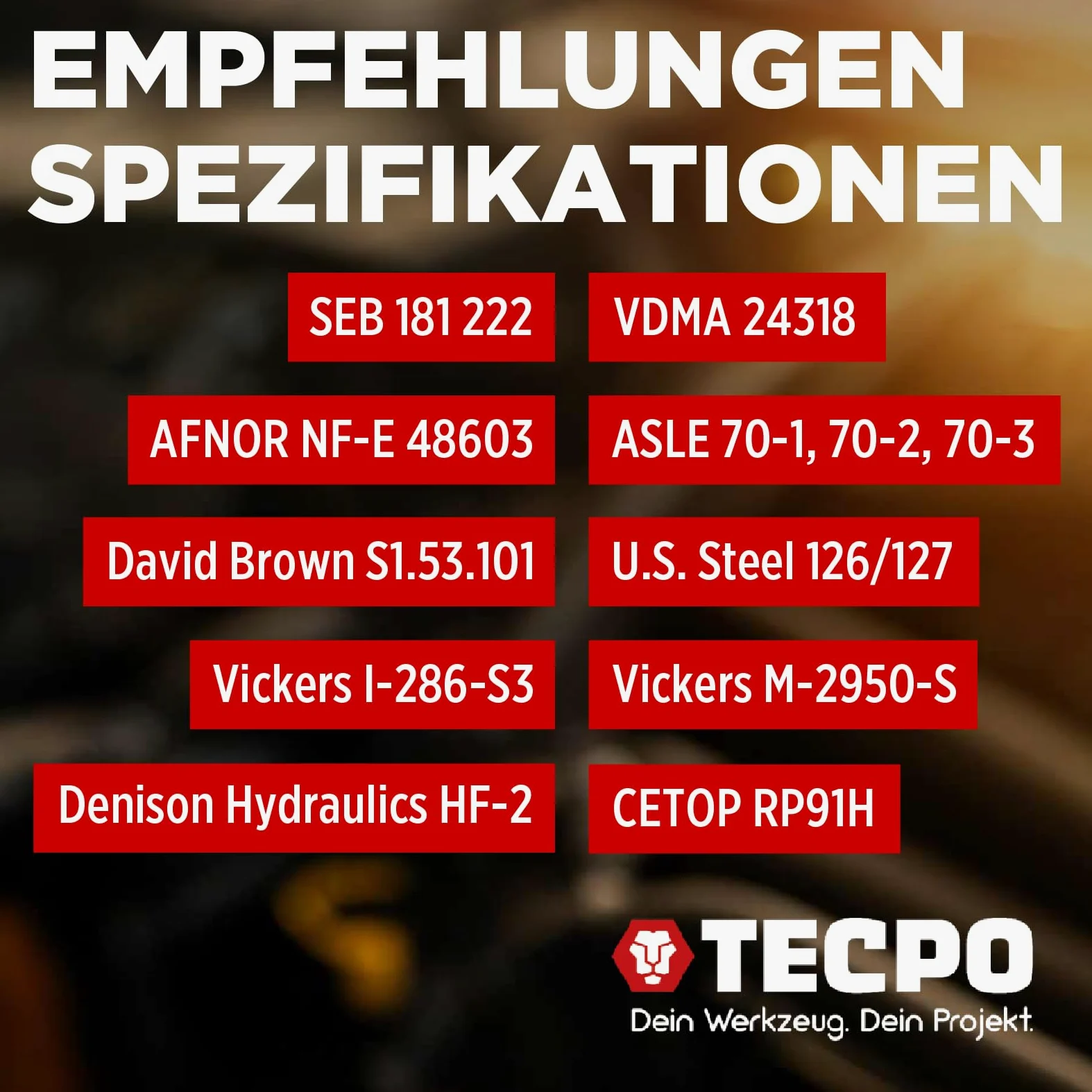 TECPO Aceite hidráulico 20 litros HLP 46 ISO VG viscosidad hidráulico fluido hidráulico fluido hidráulico para alta presión
