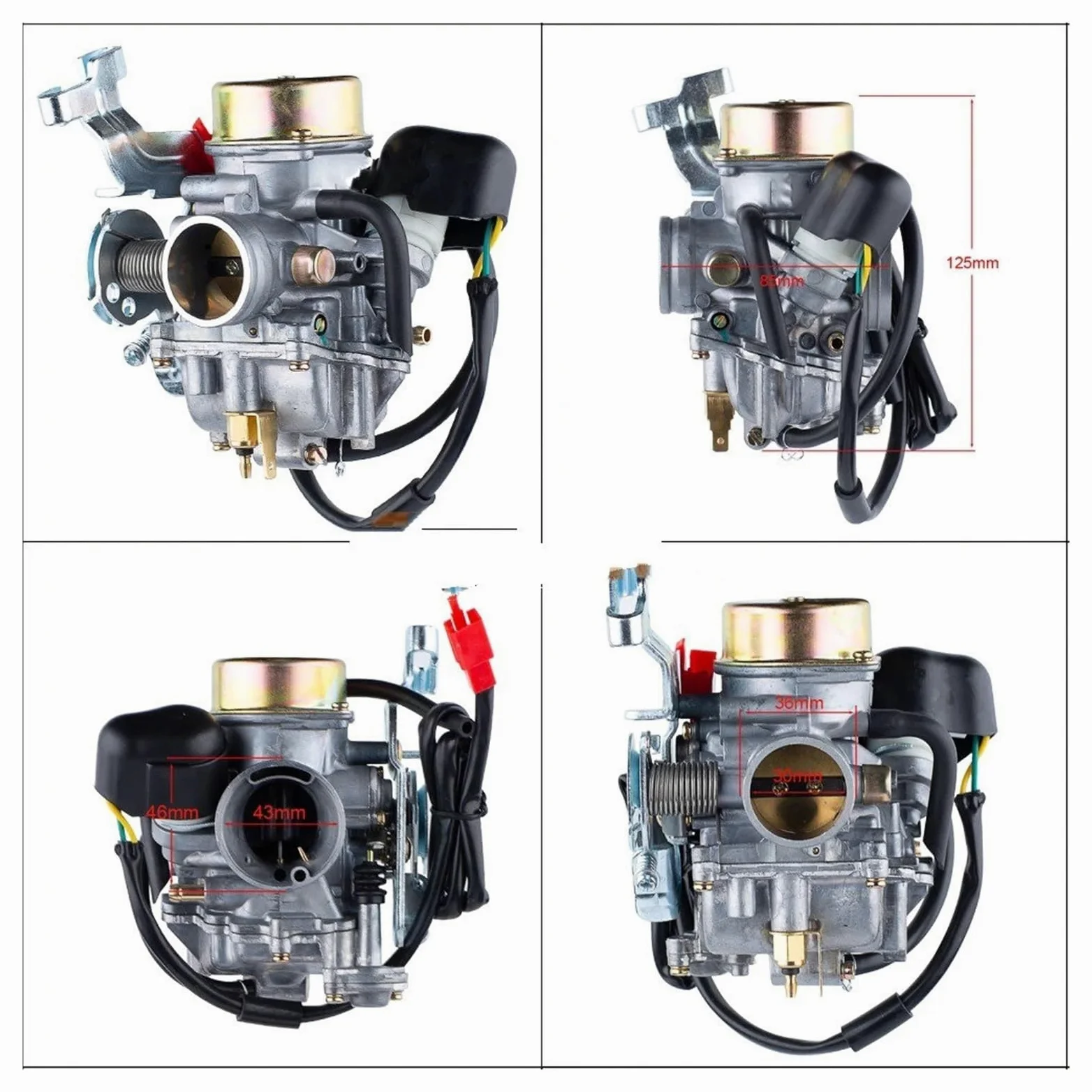 Carburador para quad ATV Para CVK30 Carb GY6 150cc 200cc 250cc 260cc 300cc Motor ATV Quad Ciclomotor Scooter Motocicleta Carburador moto