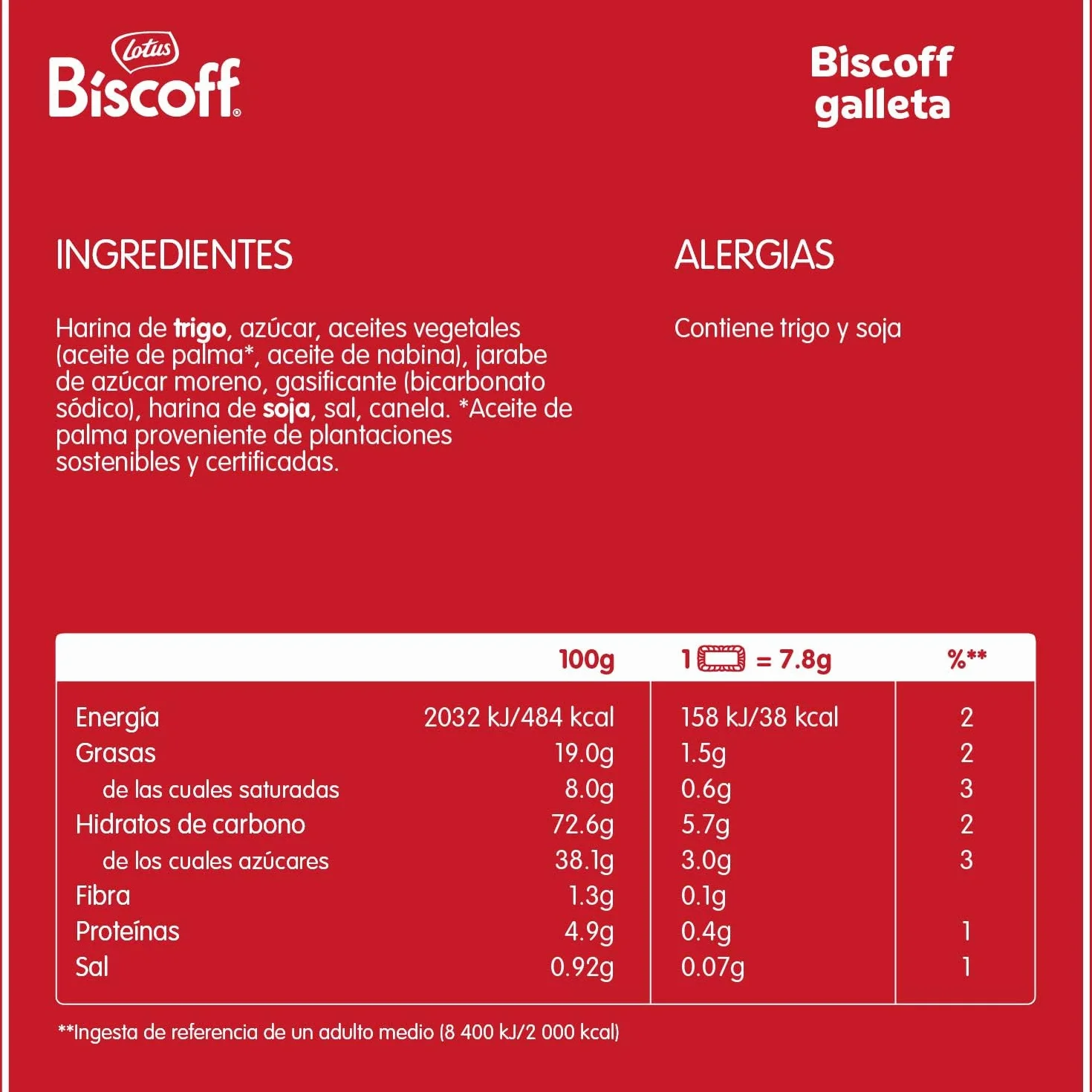 Lotus Biscoff Galleta Caramelizada Vegano 10 x 250g 2,5 kg