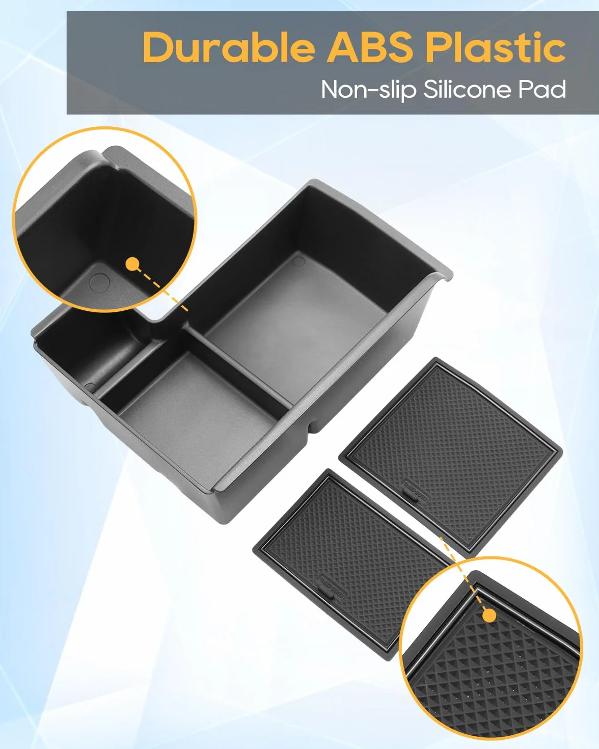 LFOTPP Compatible con BYD Seal U EV/DM-i 2024-2025 Caja de almacenamiento para consola central, reposabrazos central, guantera, bandeja organizadora con alfombrilla antideslizante