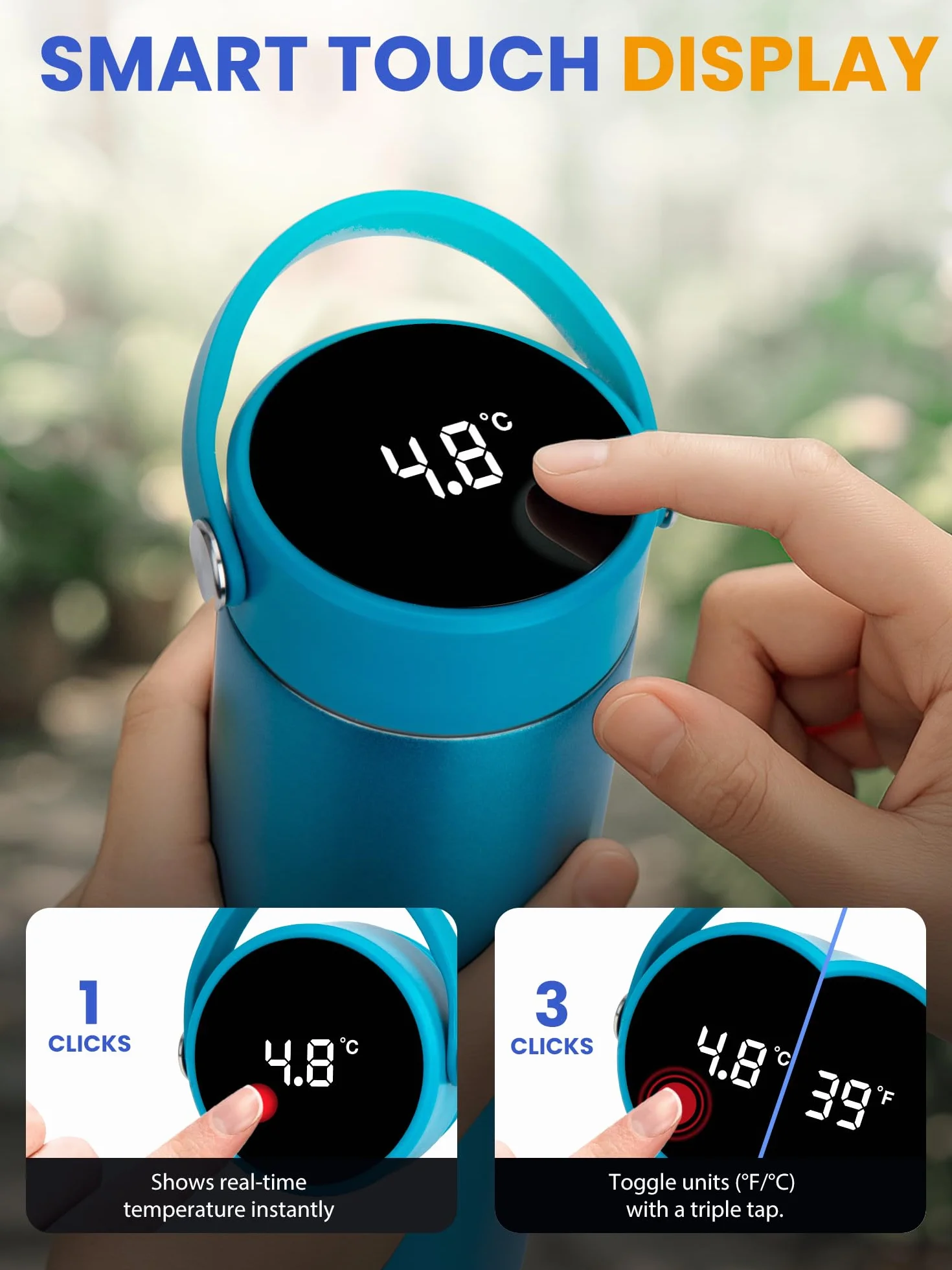 SUNMON Bolsa Isotermica Insulina con Indicador Temperatura, Nevera Insulina Viaje, Nevera Electrica insulina para Acero Inoxidable 304, Estuche Insulina Frio para Refrigerar Durante 48 Horas