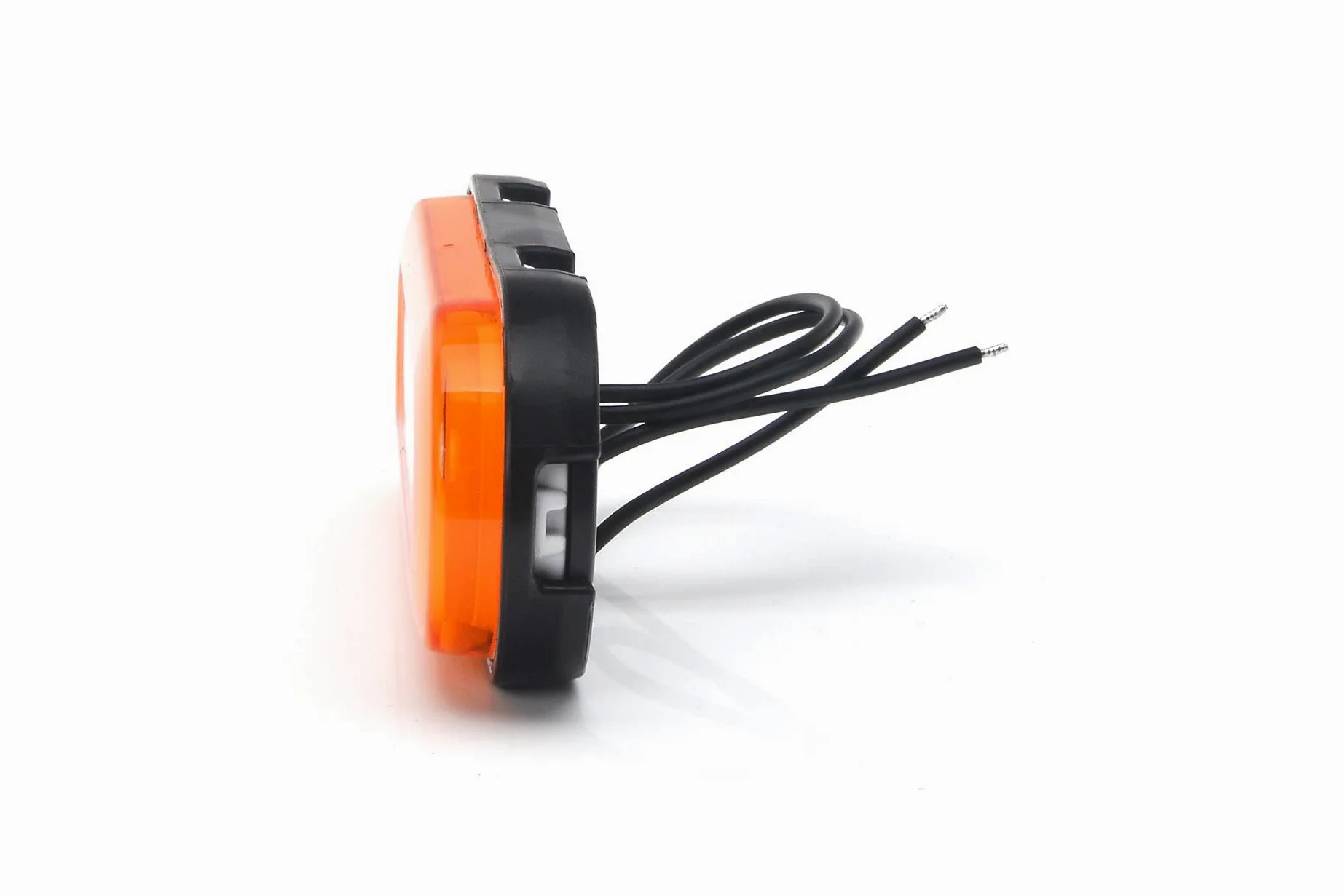 8 luces LED ovaladas de posición de posición de contorno lateral con soportes para chasis de camión, remolque, autobús, furgoneta, caravana