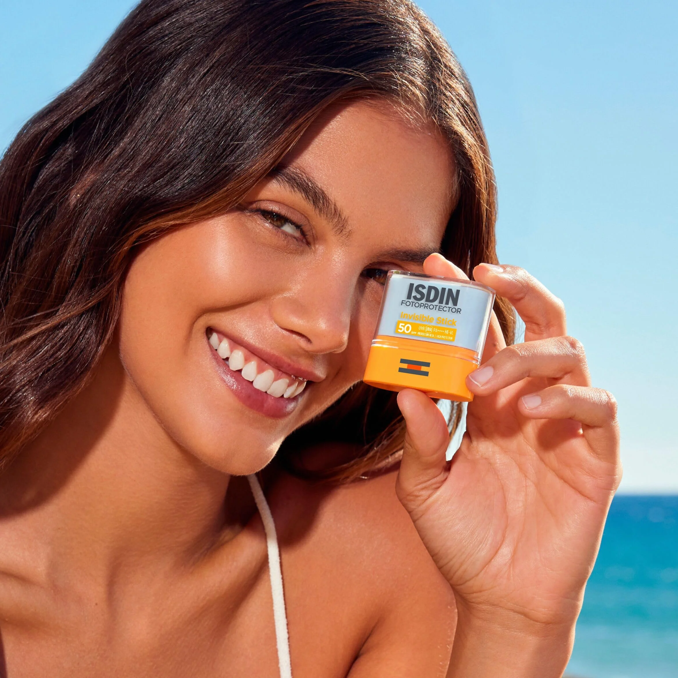 ISDIN Fotoprotector Invisible Stick SPF 50 Protector Solar Resistente Al Agua, No Pegajoso 10 g