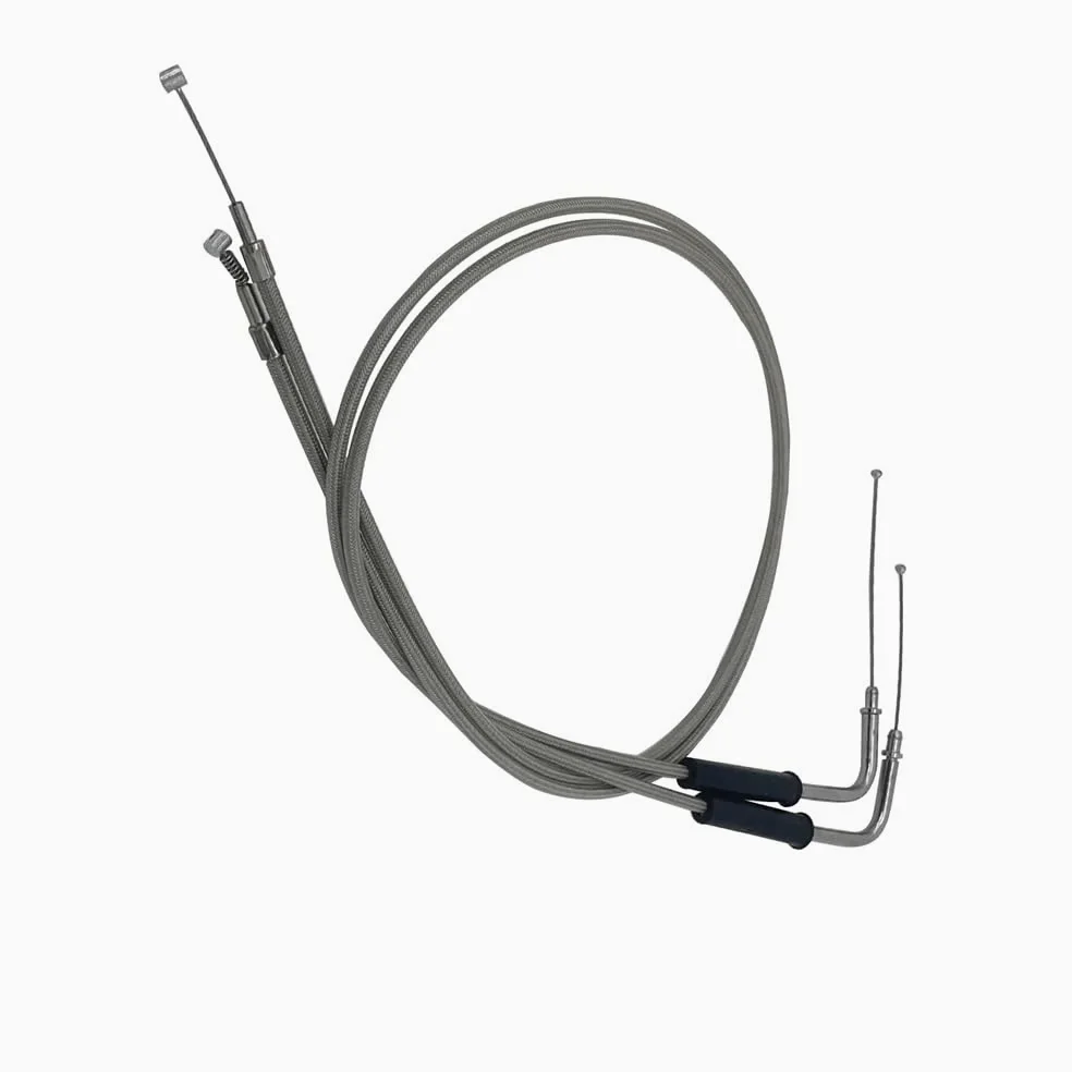 Cable de acelerador trenzado acero inoxidable para motocicleta, 110CM, 43 ", para Sportster XL 883 1200