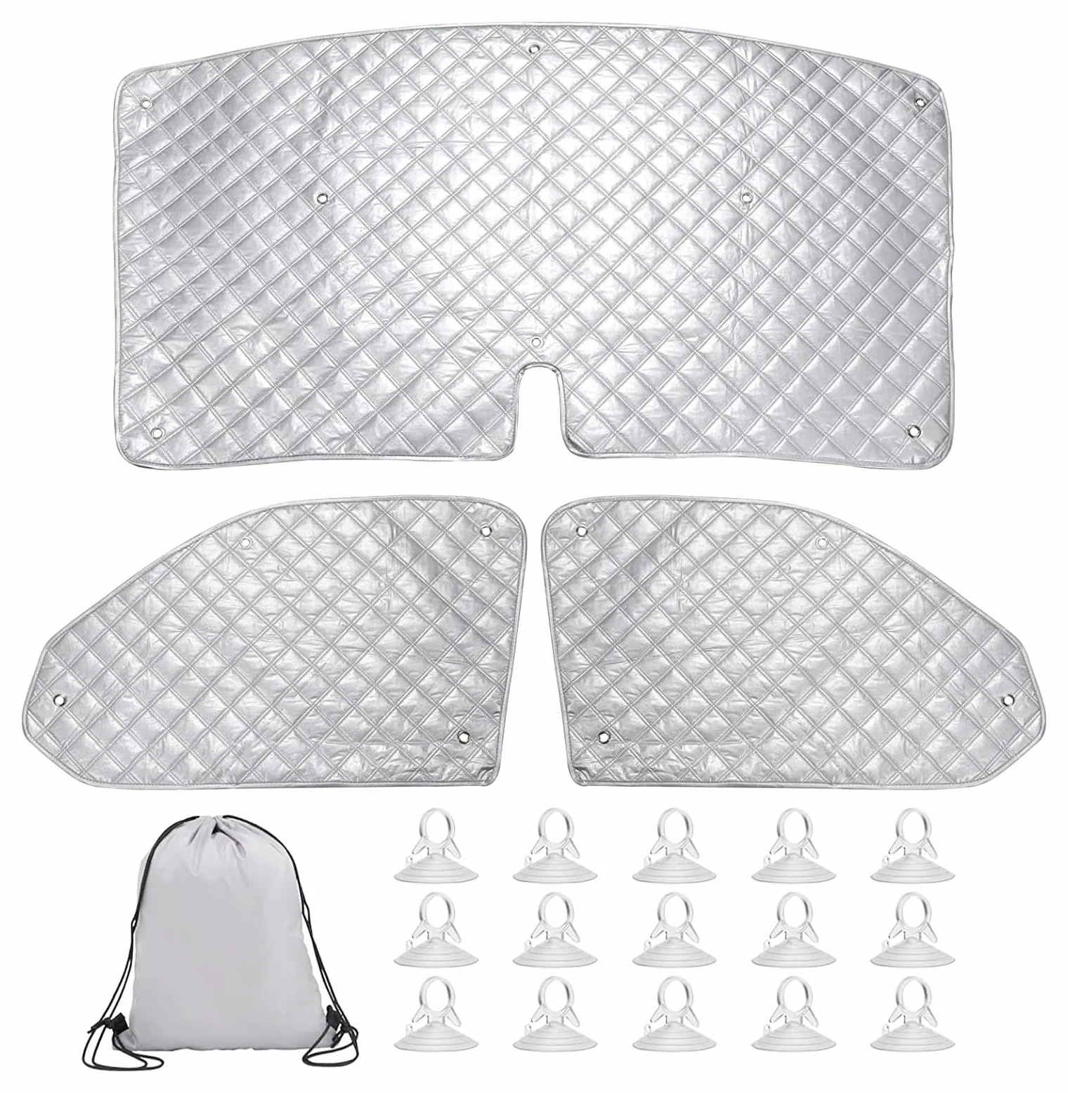 Cubierta De Parasol Automóvil para VW para T5 para T6 Parasol Parabrisas Visera Cubierta Protección Coche Interior Térmico Ventana Ciega Conjunto De Cubierta