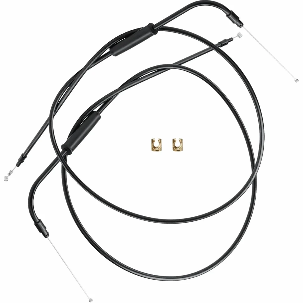 Juego de cables acelerador extendidos para motocicleta trenzados acero inoxidable para Sportster XL 1996-2017 para Dyna 2011-2015 para Softail