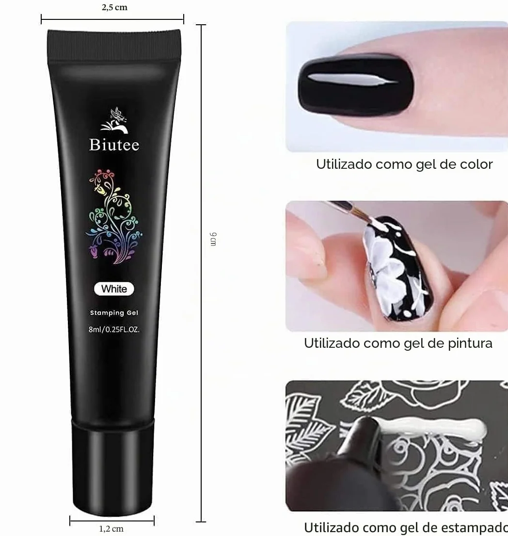 Nail Stamping Set 8 Colores 8ml Placas Estampacion Uñas Stamping Gel Polish DIY
