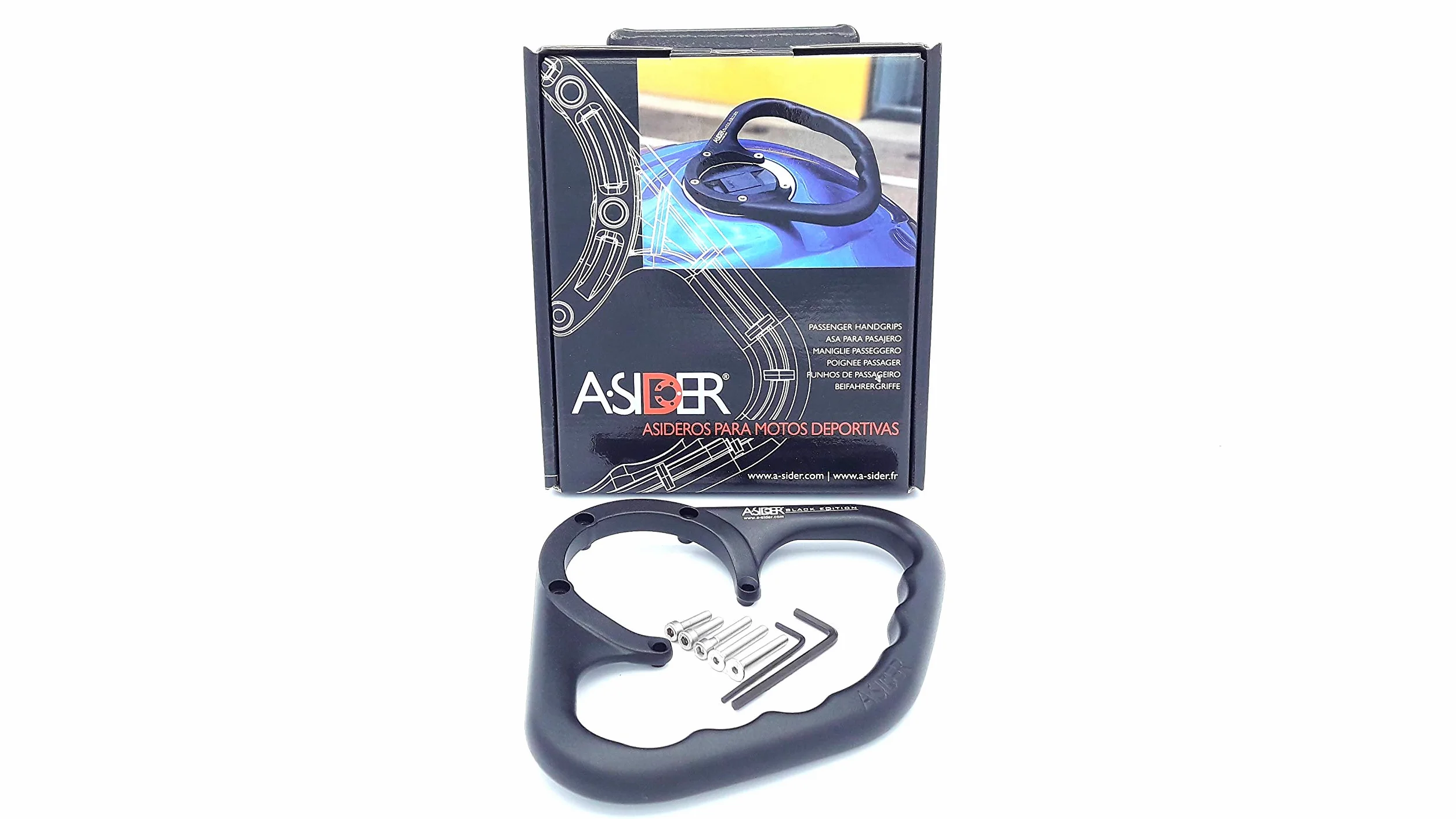 Asidero Agarre de depósito Negro A-Sider Pasajero Modelos Suzuki con tapón de Combustible de 5 Tornillos