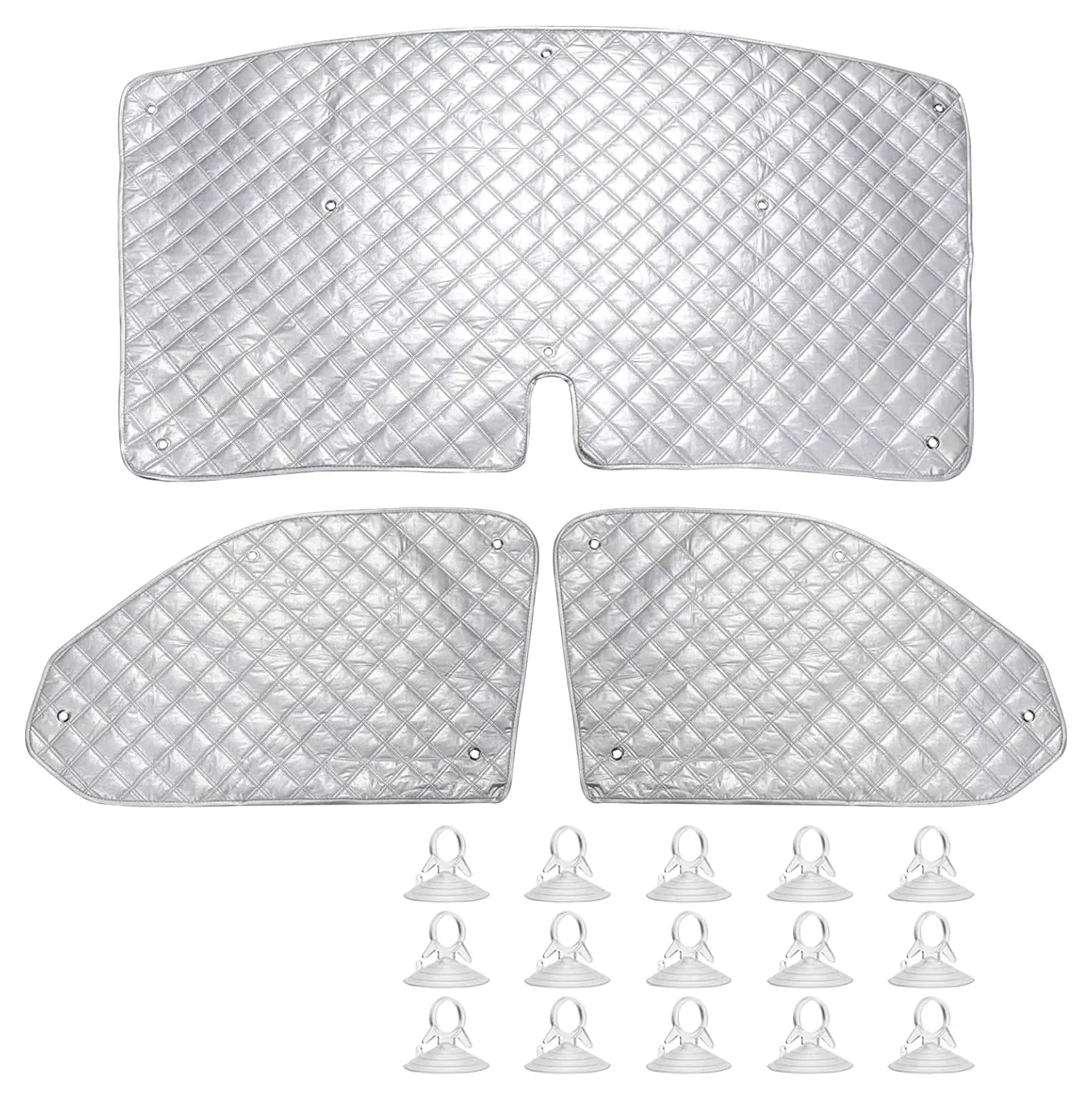 Parasol Coche Para VW T5 T6 Juego de 3 protectores de parabrisas y parasoles térmicos internos. Parasol para Parabrisas
