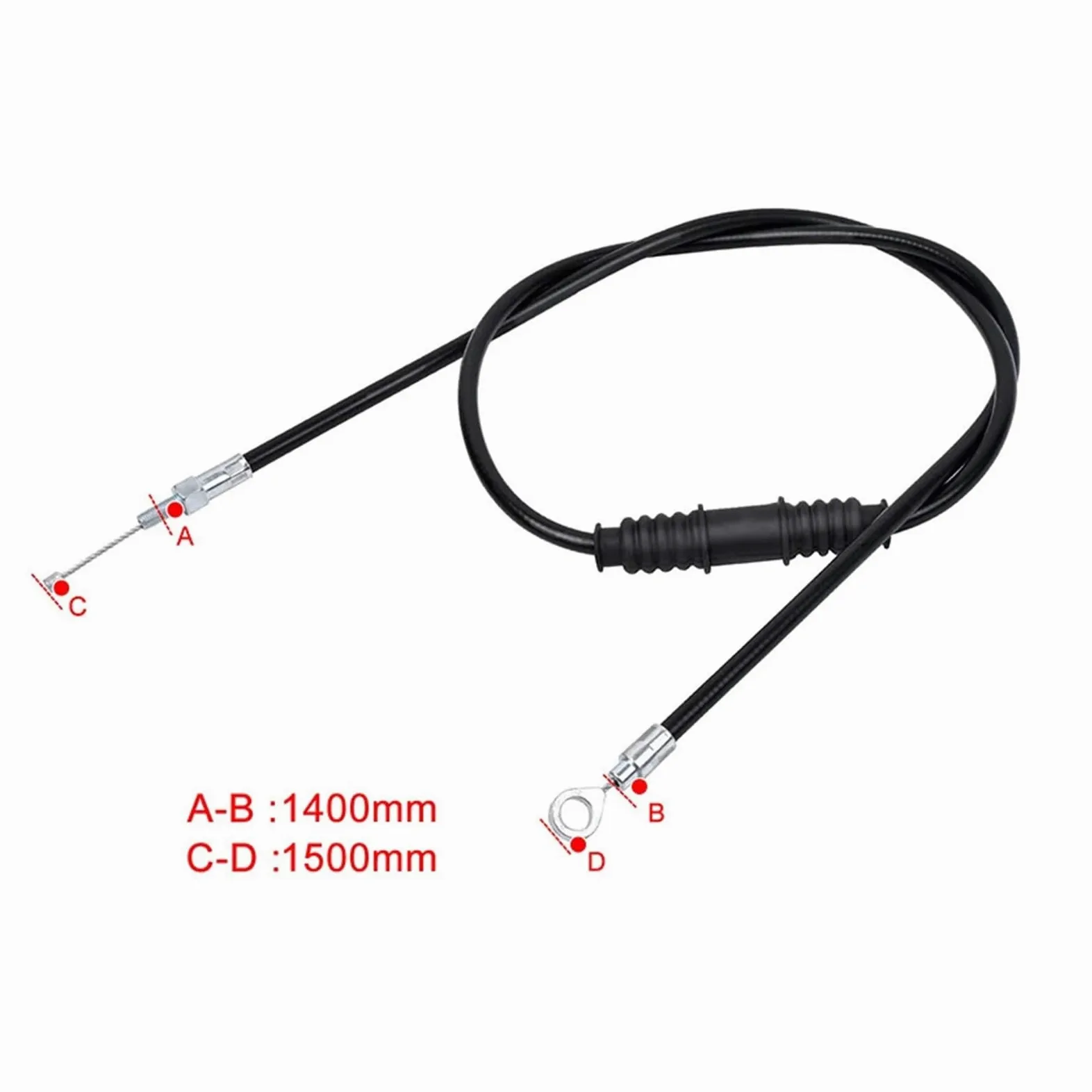 Cable de línea de Embrague de Motocicleta, 140cm/ 160cm/ 180cm / 200cm | Compatible con Har/ley Compatible con Davi/dson XL883 1200N XL 883 1200 N(140CM)
