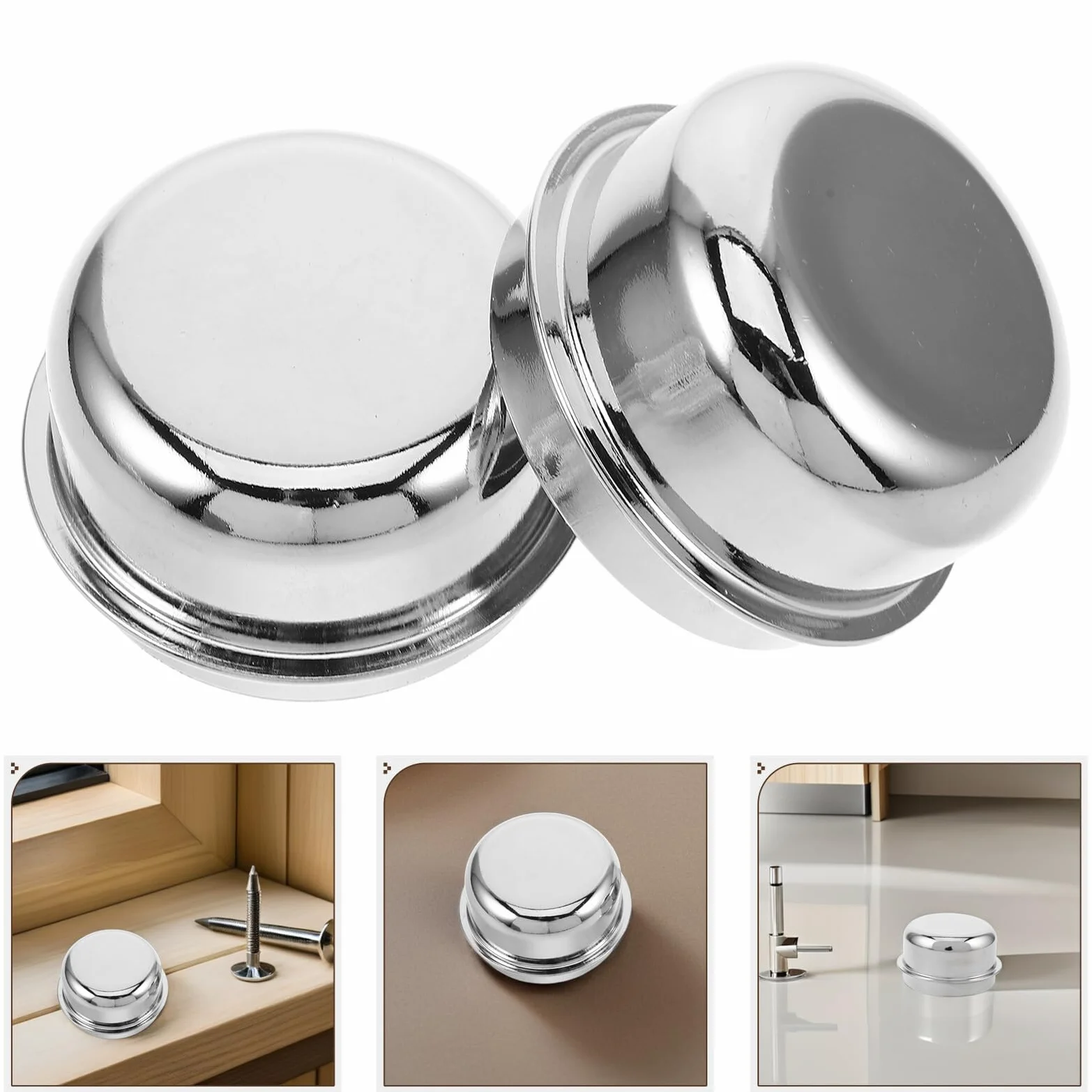 IMIKEYA 2 Tapas Instalación Rápida Antipolvo de Aluminio y Rendimiento Estable, Cubiertas Protectoras para Cubo de Rueda de Remolque para Ejes de Remolque