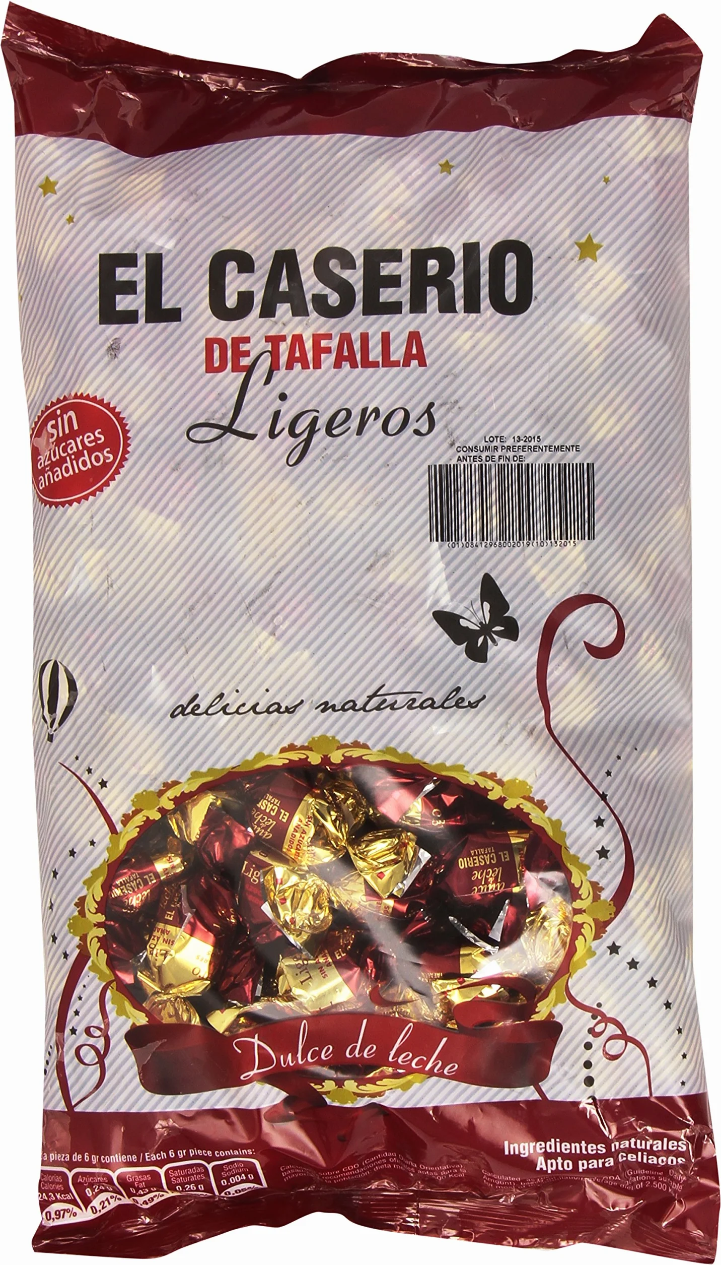 El Caserio De Tafalla Ligeros Caramelo de leche sin azúcares añadidos con edulcorantes 1 kg