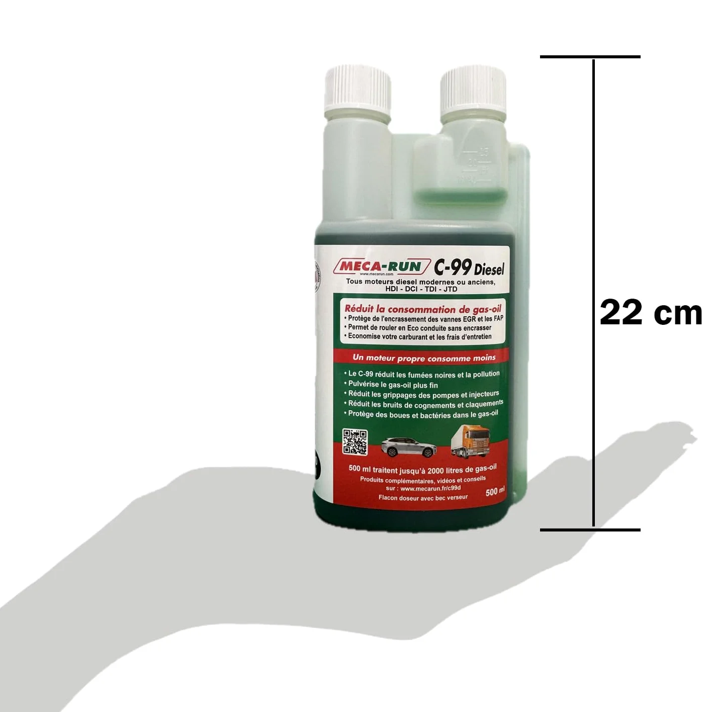 Meca-Run C99, Aditivo Diesel, 500 ml