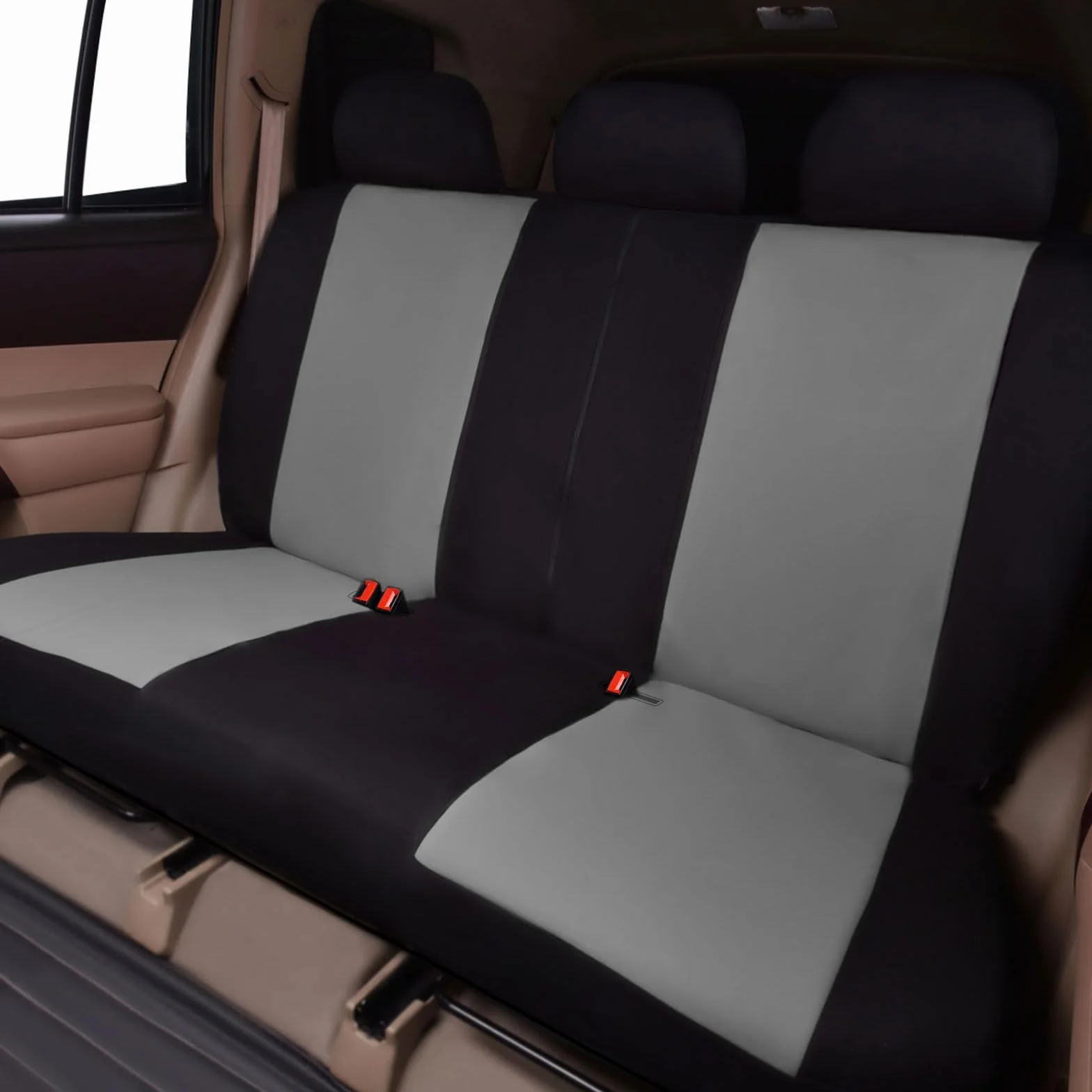 Flying Banner Fundas Asientos Coche Universales para Delanteros y Traseros Compatibles con Airbags Laterales(Juego Completo, Gris)
