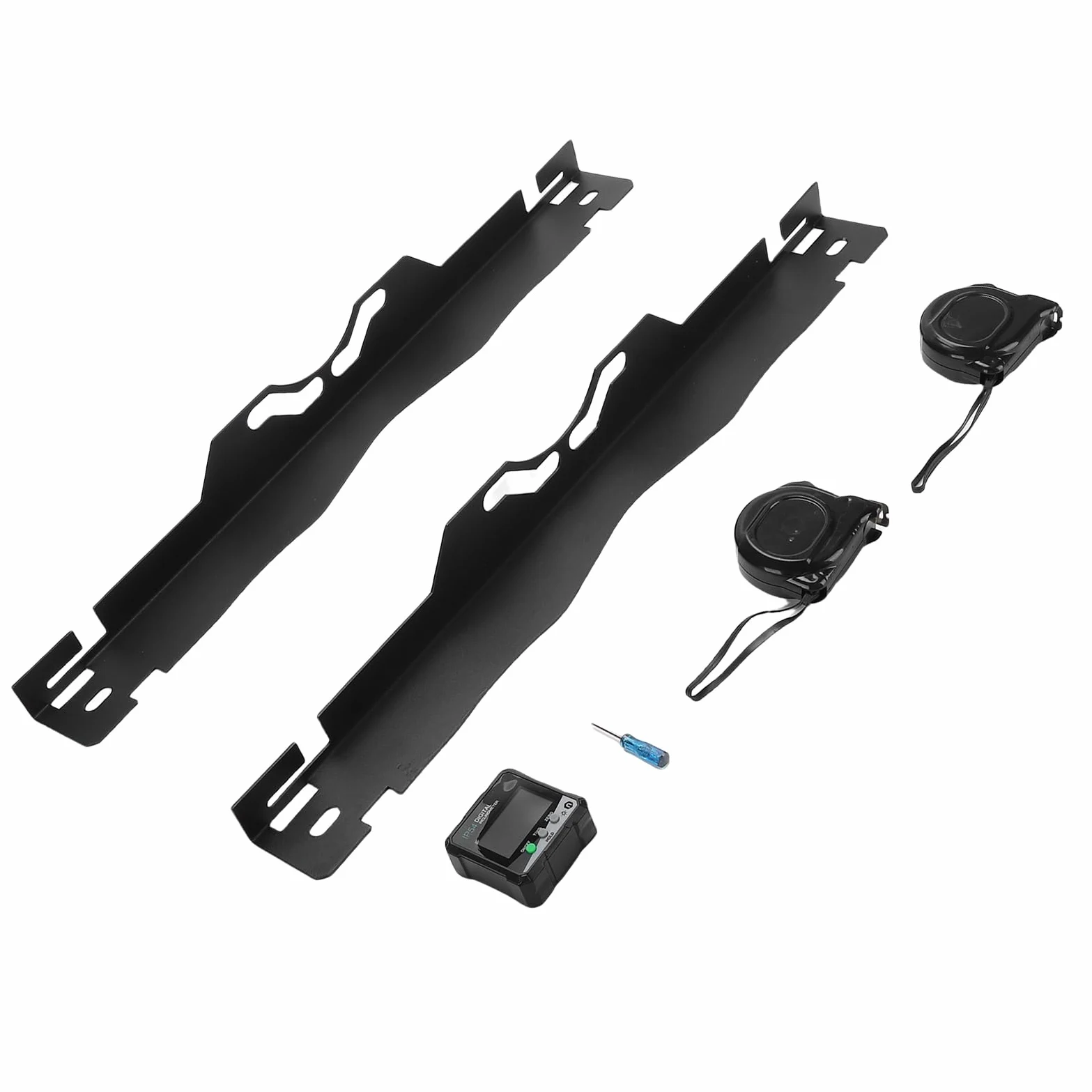 Kit de Herramientas de alineación de Ruedas con buscador de ángulo Digital y 2 Cintas métricas, Placas de alineación de Punta de Acero para una medición precisa de la inclinación