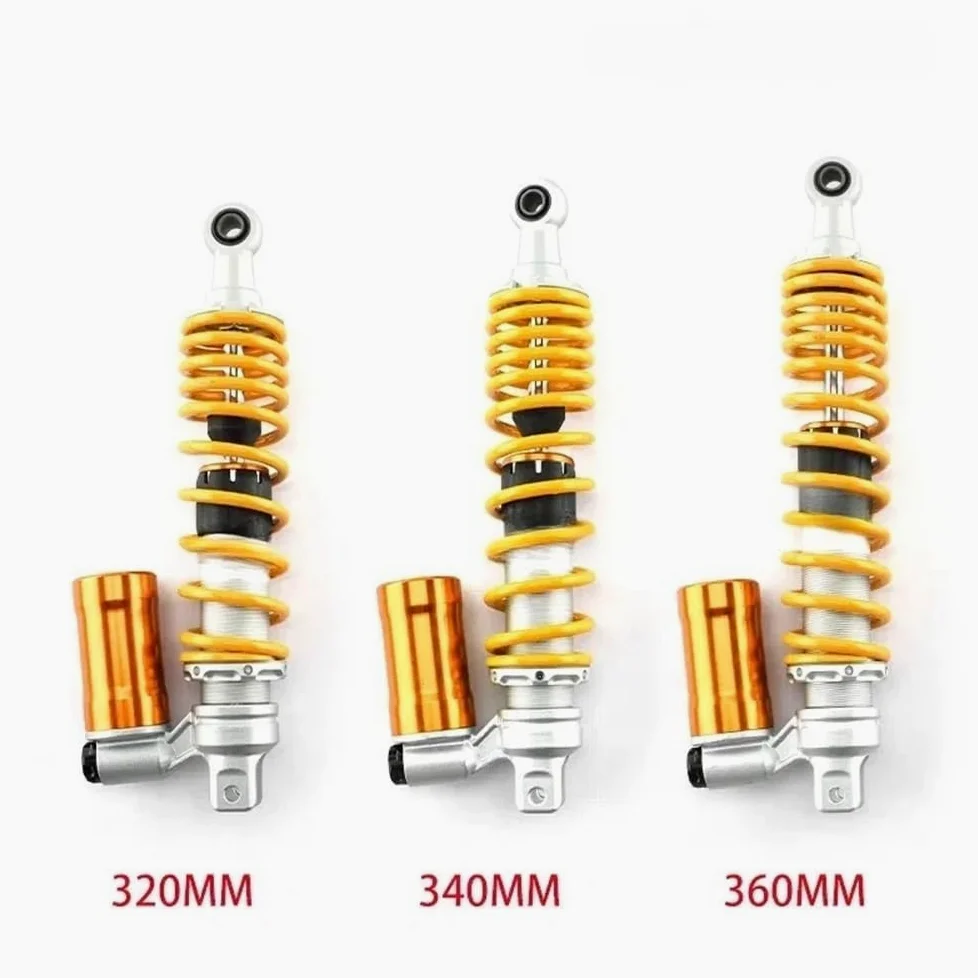 Moto Amortiguador 2 amortiguadores Traseros oleoneumáticos Ajustables invertidos para Motocicleta ATV de 320 mm 340 mm y 360 mm.