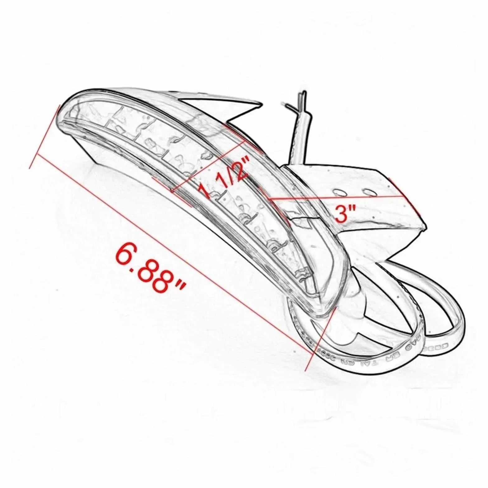Luz LED De Freno Trasero para Matrícula De Motocicleta, Luz De Freno Y Luz De Circulación para Ha&rley Sportster Iron XL 883 1200 Dyna Softail Luz Traseras de Piezas