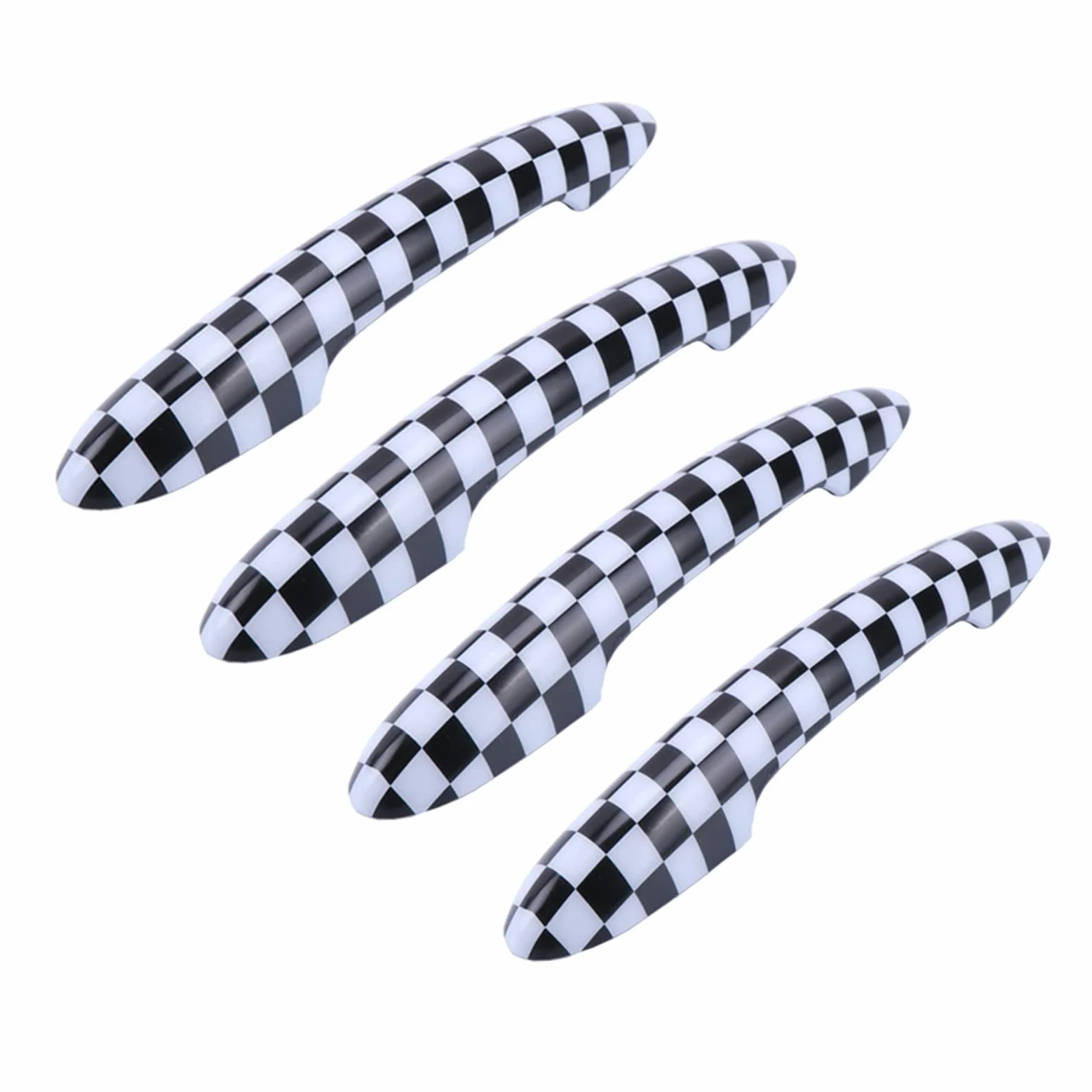 Cubierta protección manija Puerta Cubierta Manija Puerta Exterior Accesorios Coche para Mini para Cooper S JCW para Clubman F54 F55 F60 para Countryman Protector Manilla Coche (Color : Grid)