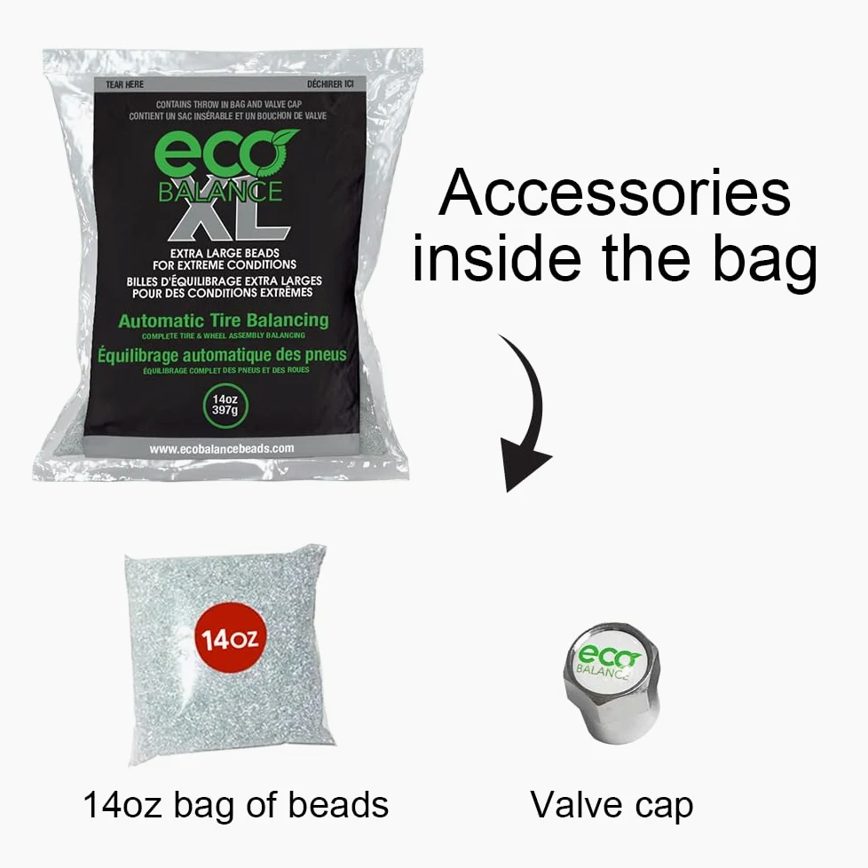 14-ECOXL4 Eco XL - Cuentas de Equilibrio de neumáticos/Ruedas para Condiciones extremas, vehículos Todoterreno, neumáticos Ligeros para Camiones, (4) Bolsas de Cuentas de Equilibrio de 14
