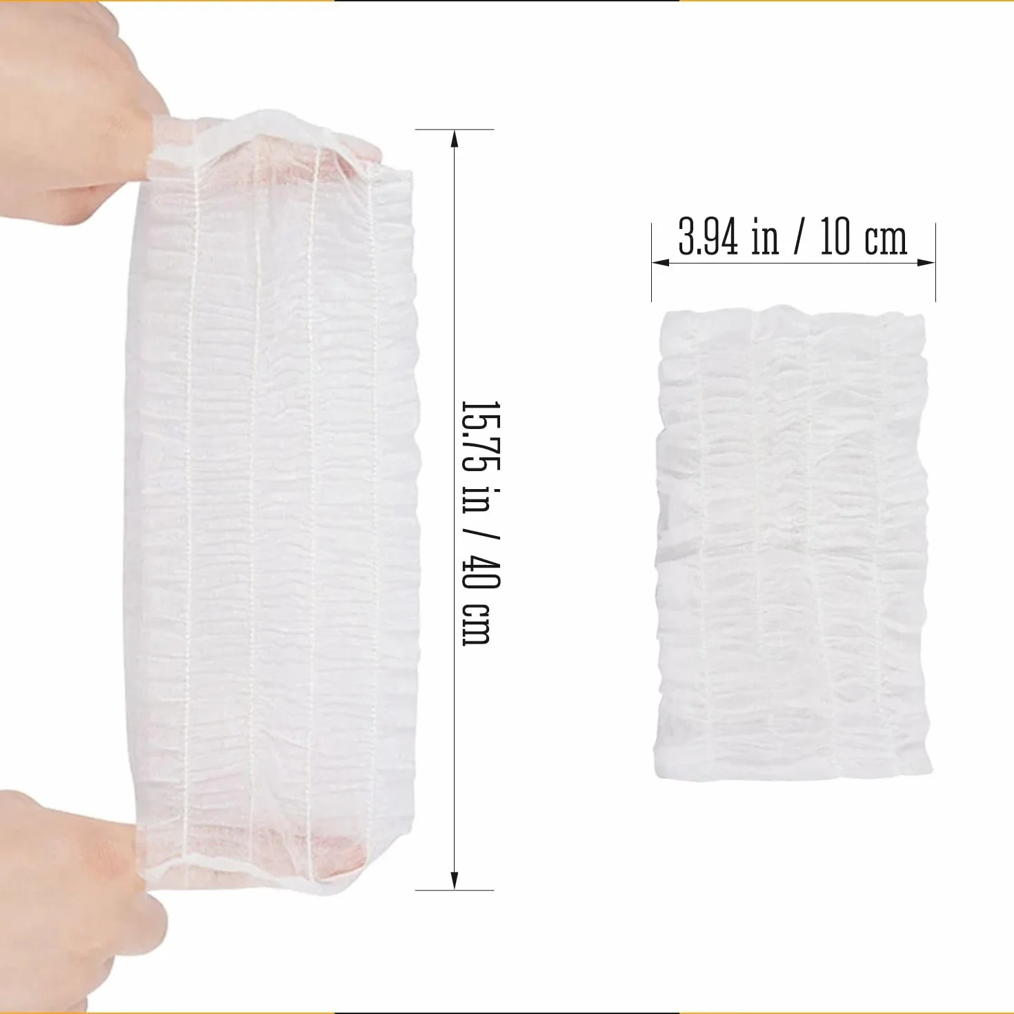 Diademas Desechables Banda Elástica Pelo, 100 PCS para Mujer, Profesional y Personal, Higiénicas, Spa Salón